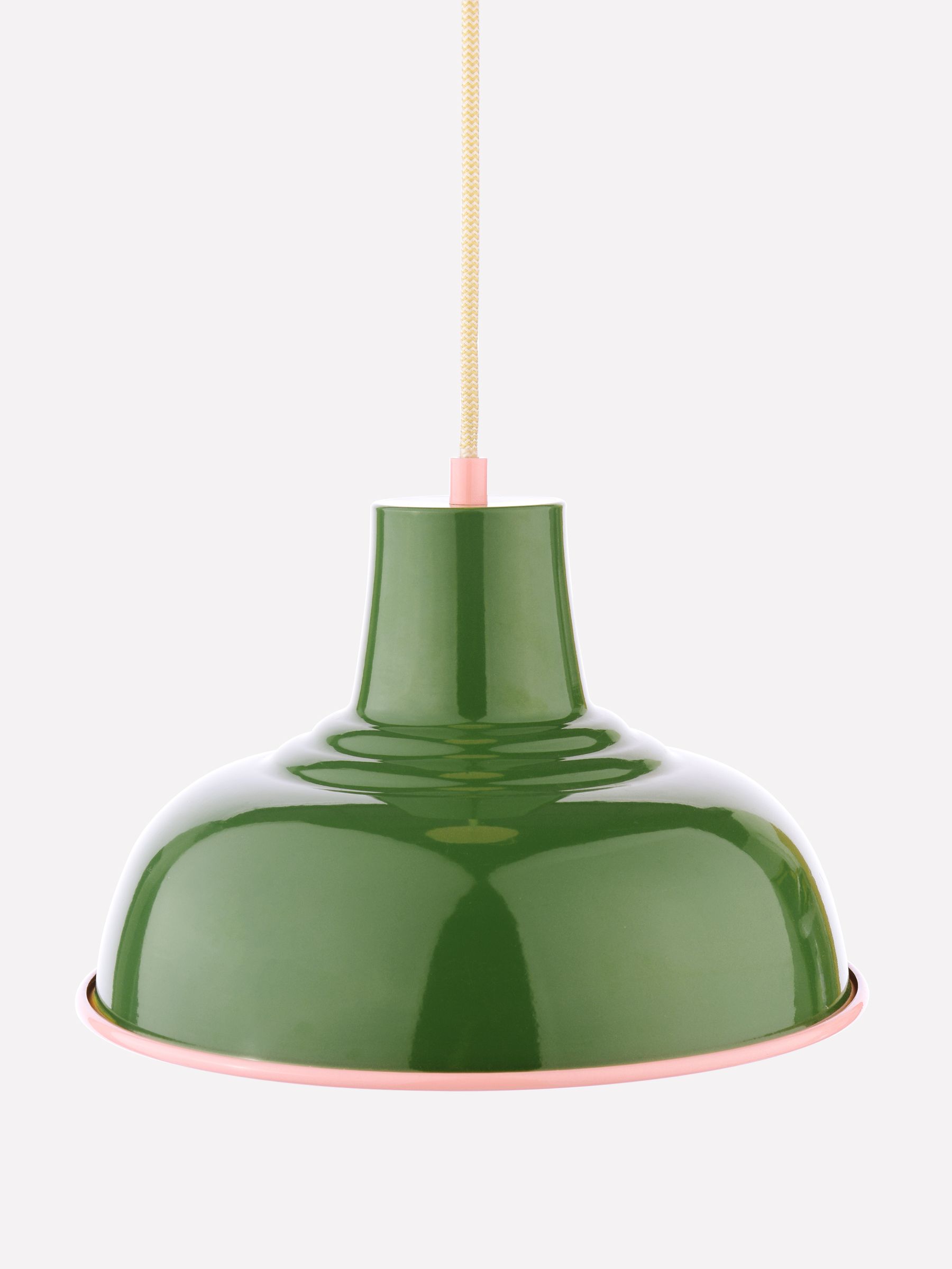 Hatfield Green & Pink Industrial-Style Pendant Light - Image 5 of 6