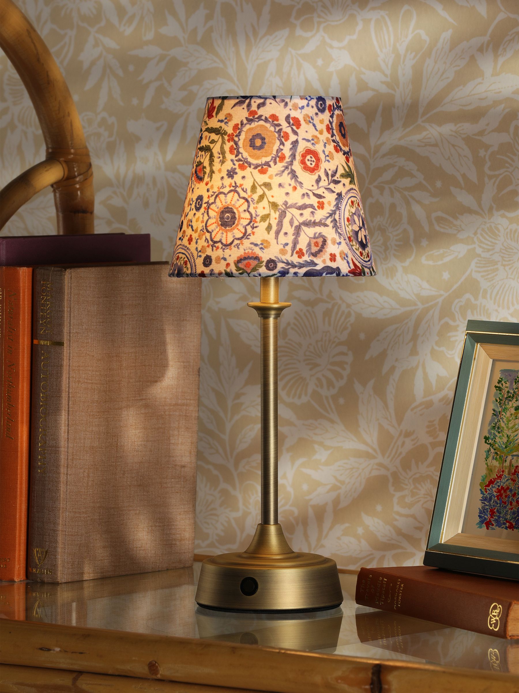 Apsley Blue Multi Print Rechargable LED Lamp - Image 1 of 7
