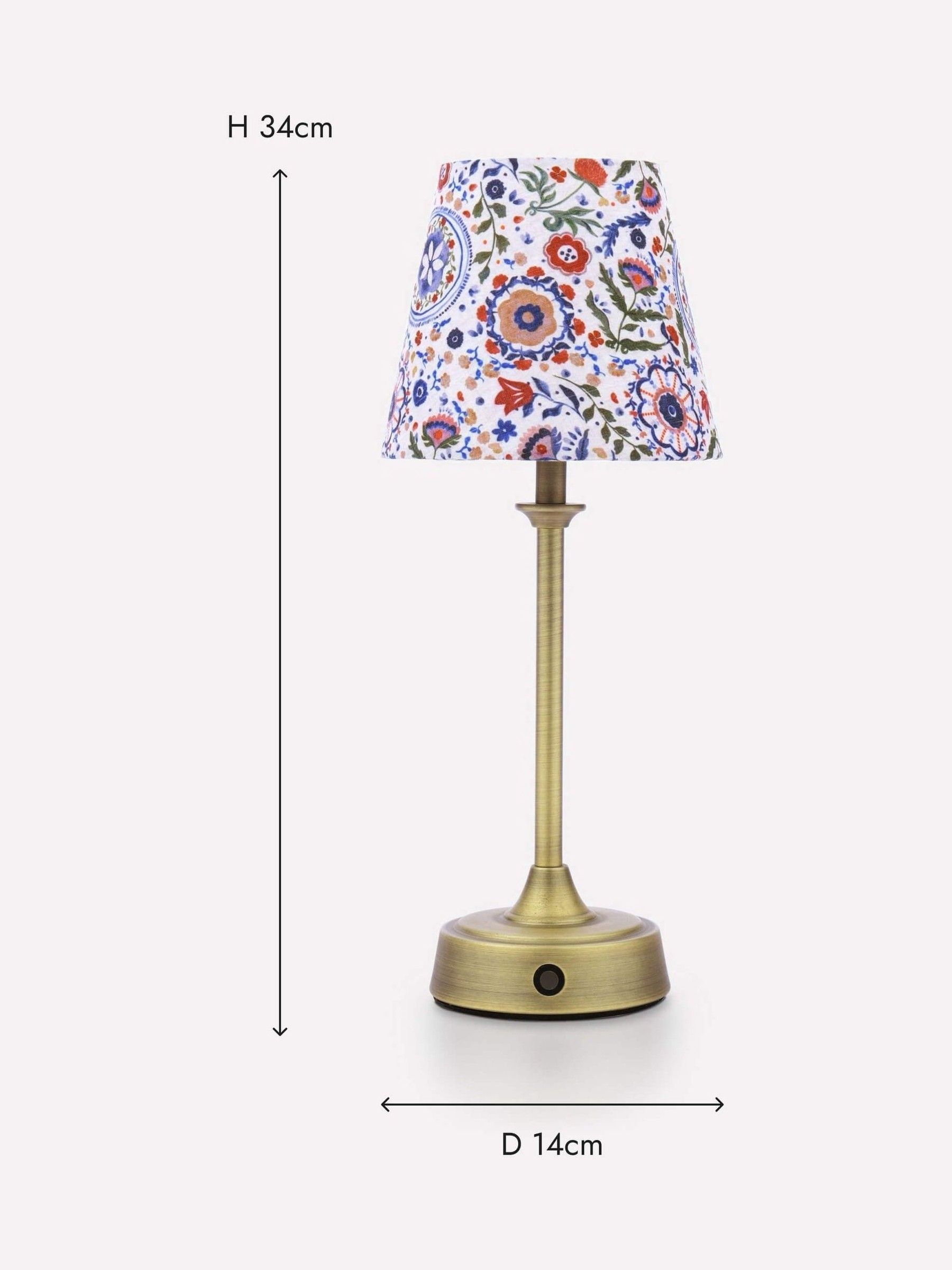 Apsley Blue Multi Print Rechargable LED Lamp - Image 7 of 7