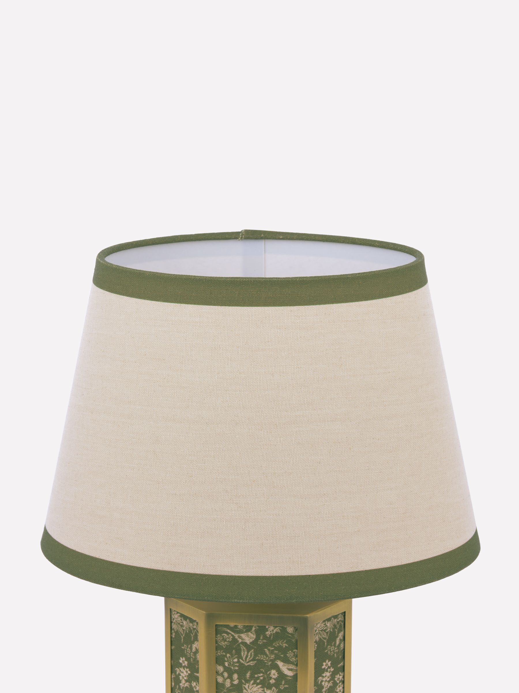 Helmingham Green Printed Claw Foot Table Lamp - Image 5 of 8