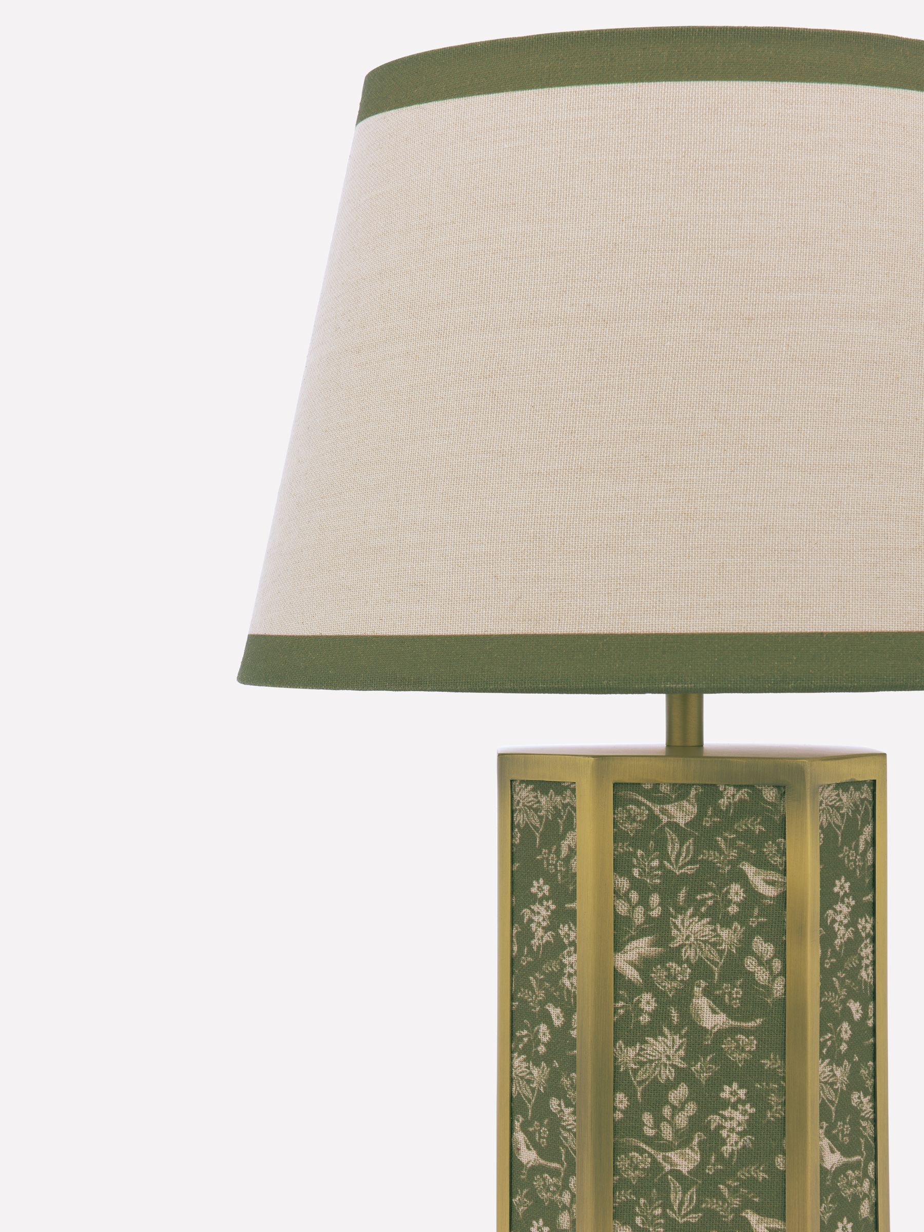 Helmingham Green Printed Claw Foot Table Lamp - Image 6 of 8