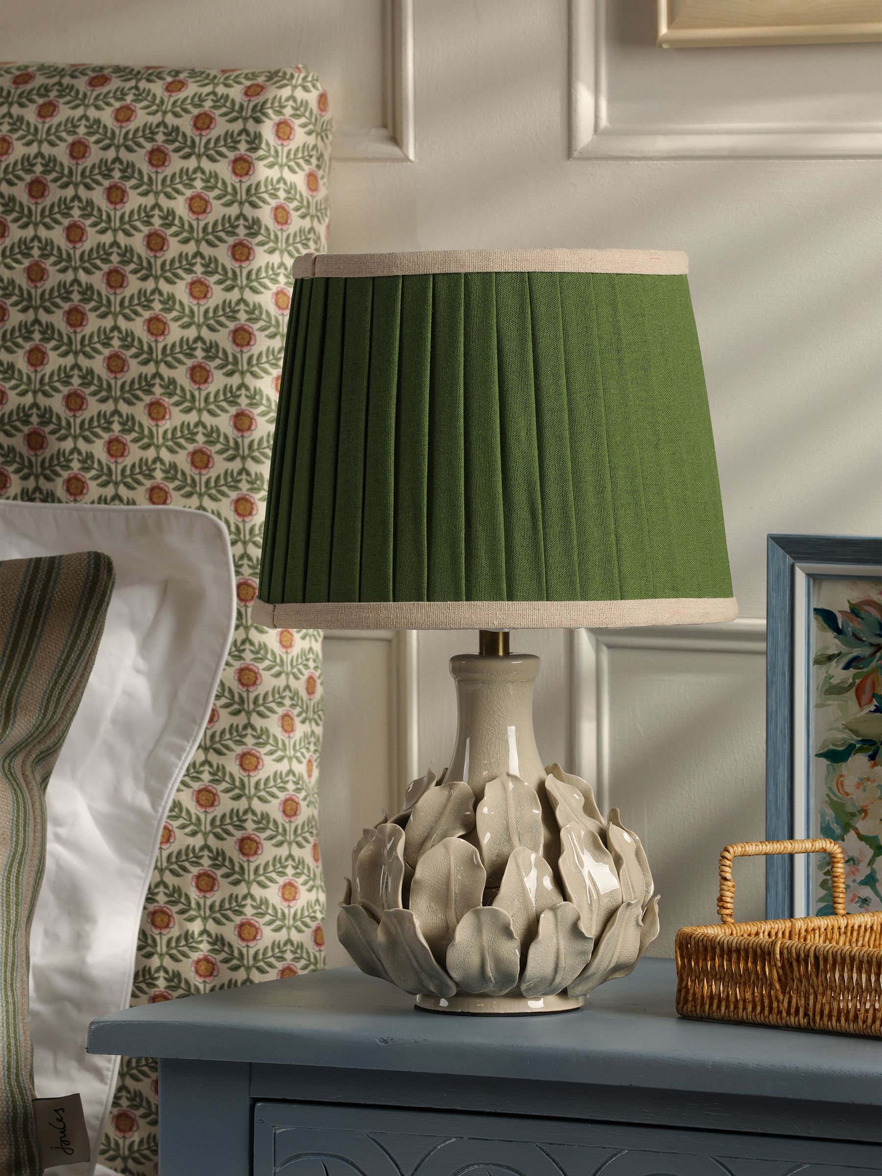 Chatsworth Green Small Large Ceramic Table Lamp - Image 2 of 7