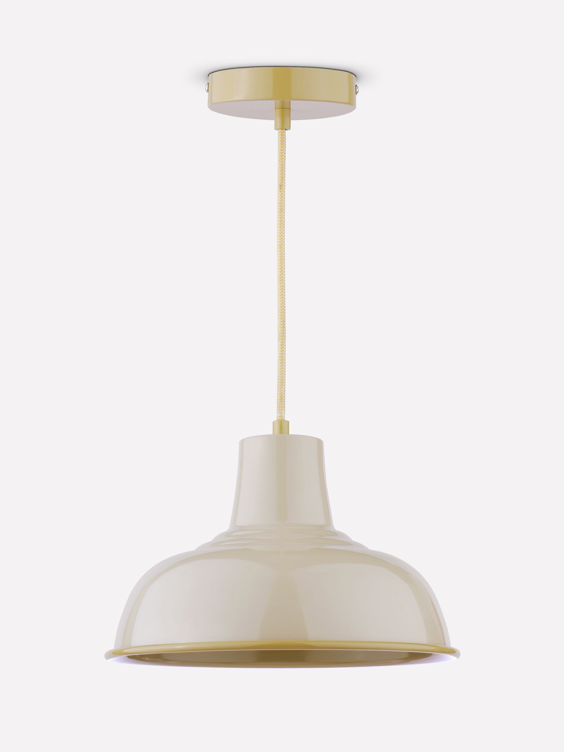 Hatfield Cream Industrial-Style Pendant Light - Image 4 of 6