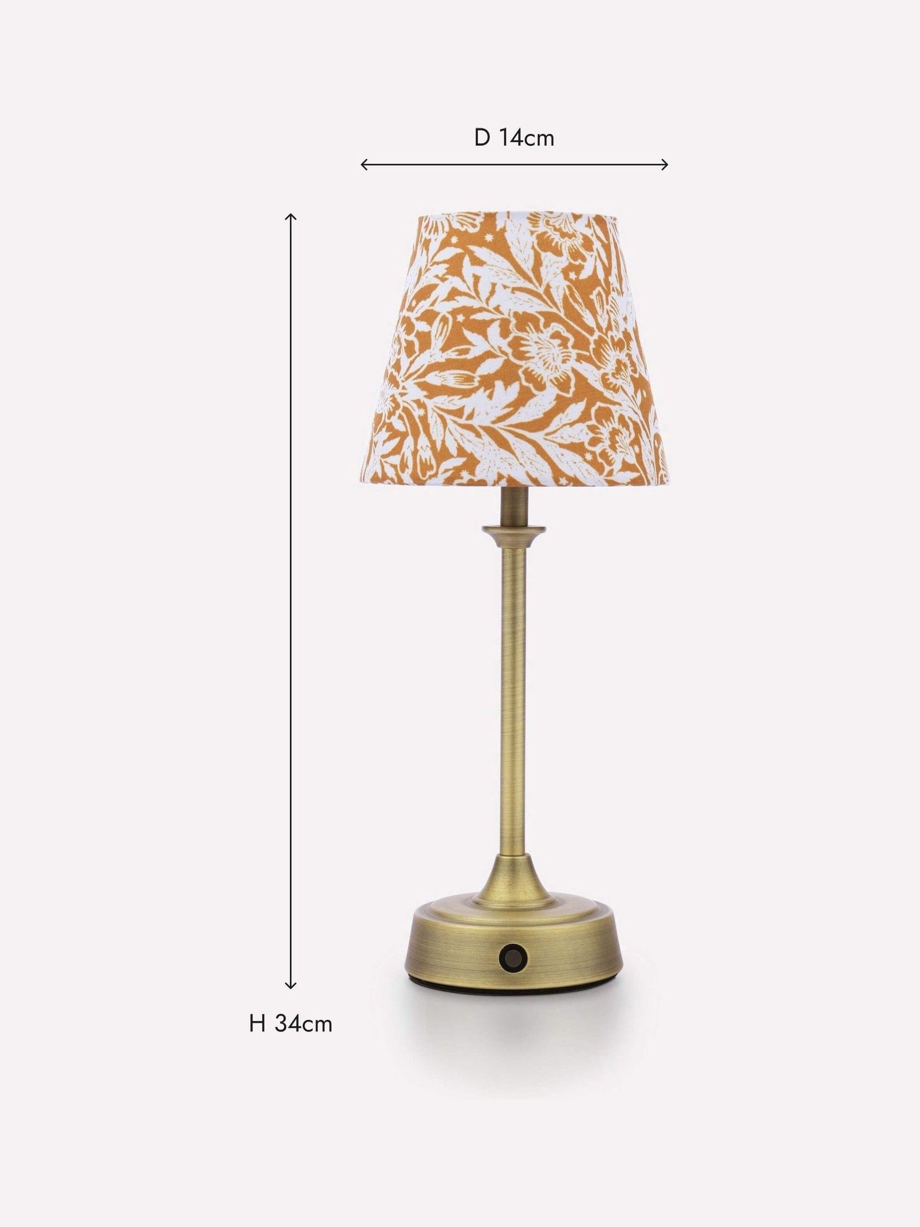 Apsley Gold Print Rechargable LED Lamp - Image 7 of 7