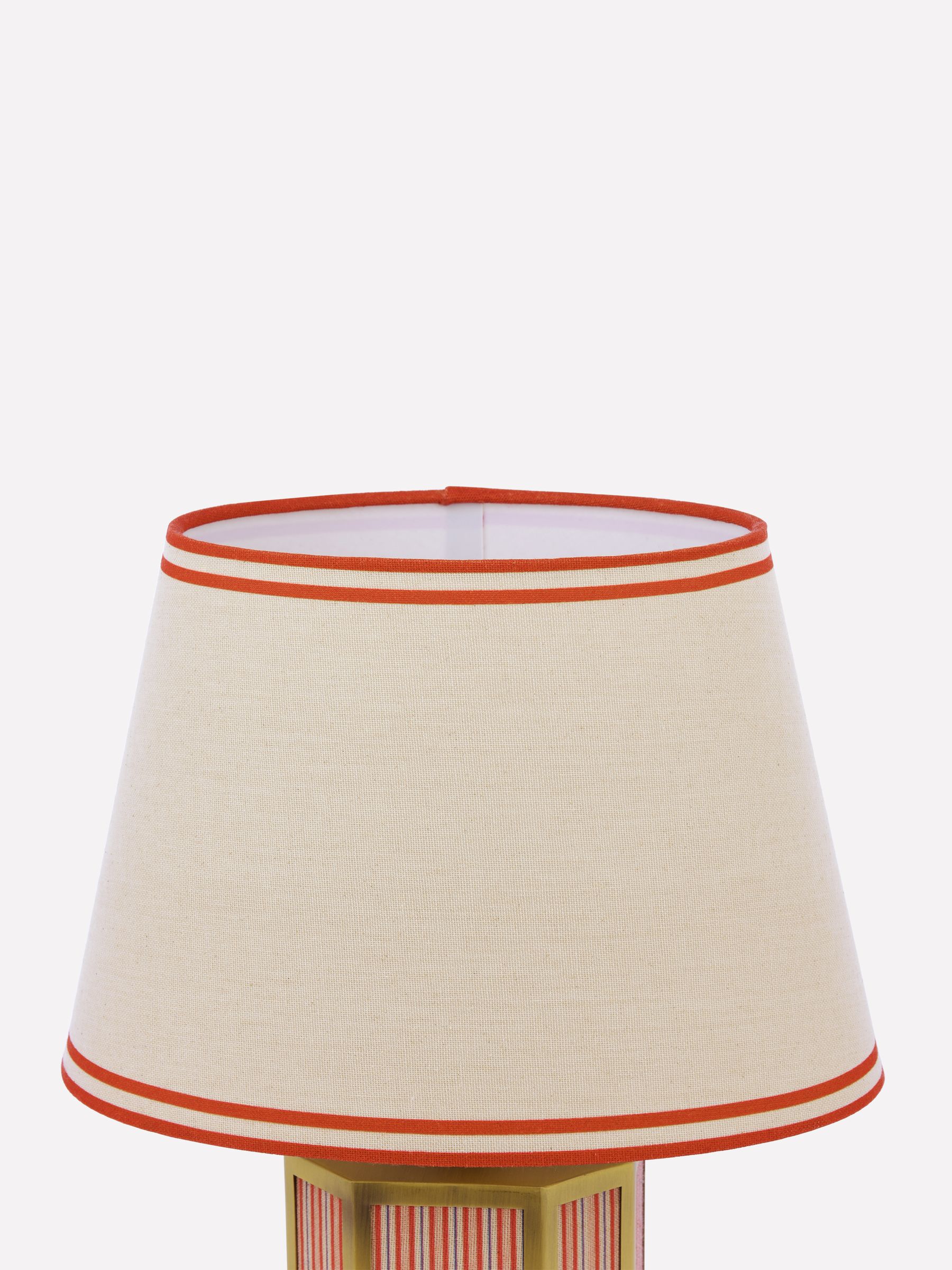 Helmingham Red Stripe Claw Foot Table Lamp - Image 5 of 8