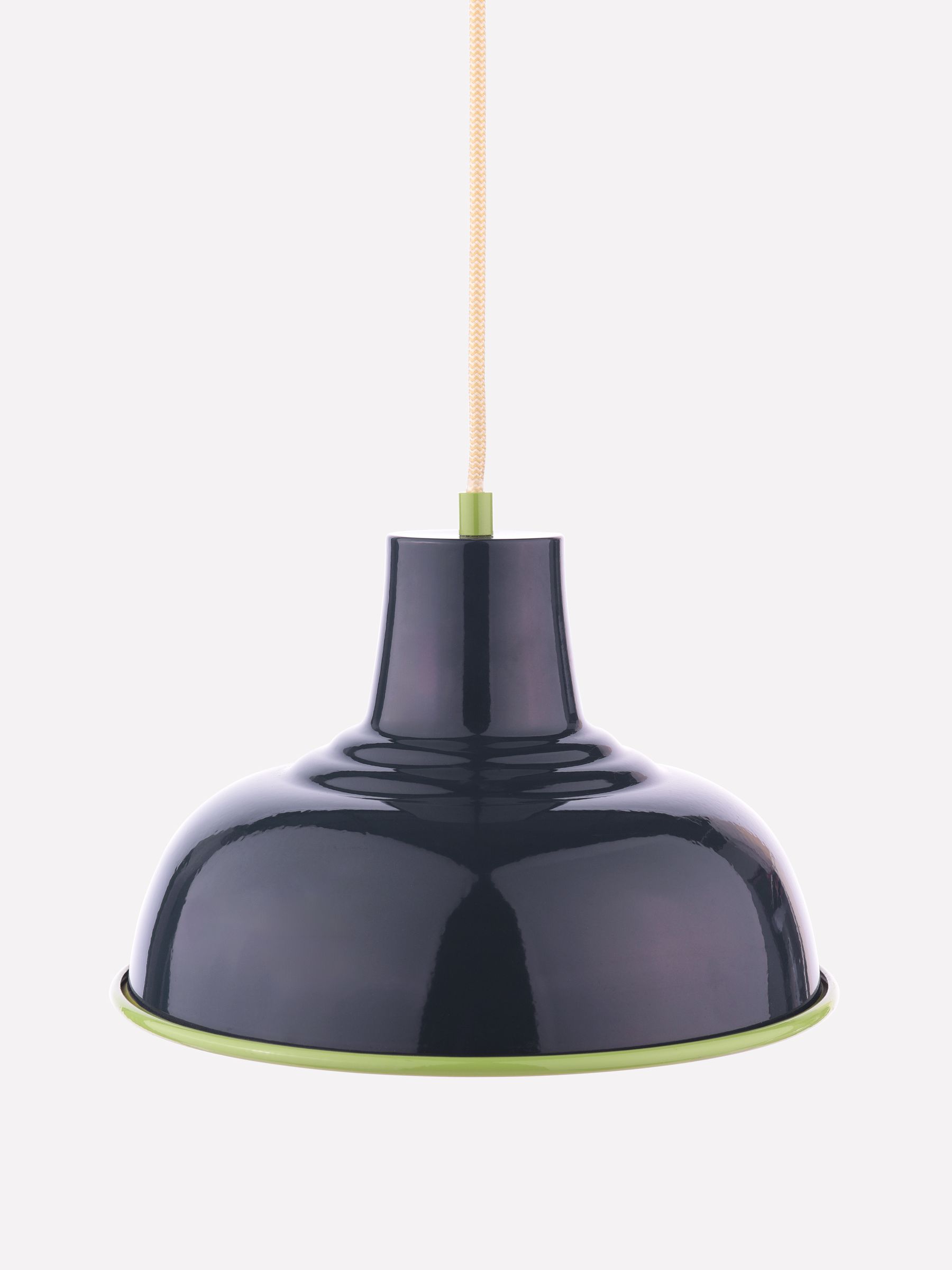 Hatfield Navy & Green Industrial-Style Pendant Light - Image 5 of 6