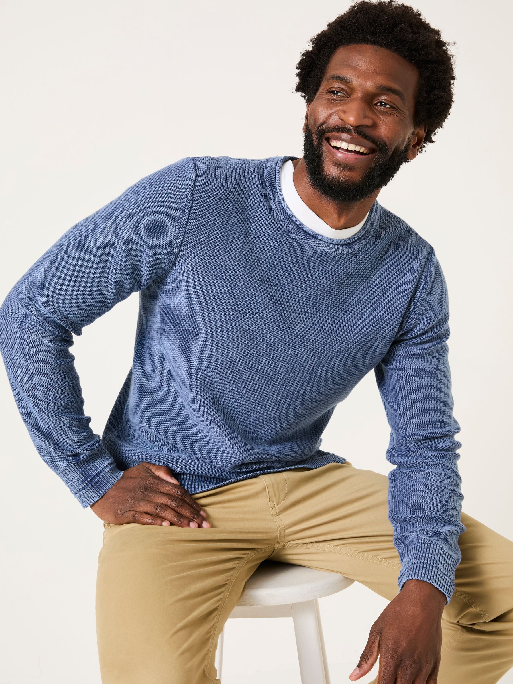 French Navy Berwick Laundered Crew Neck Jumper - Image 3 of 6