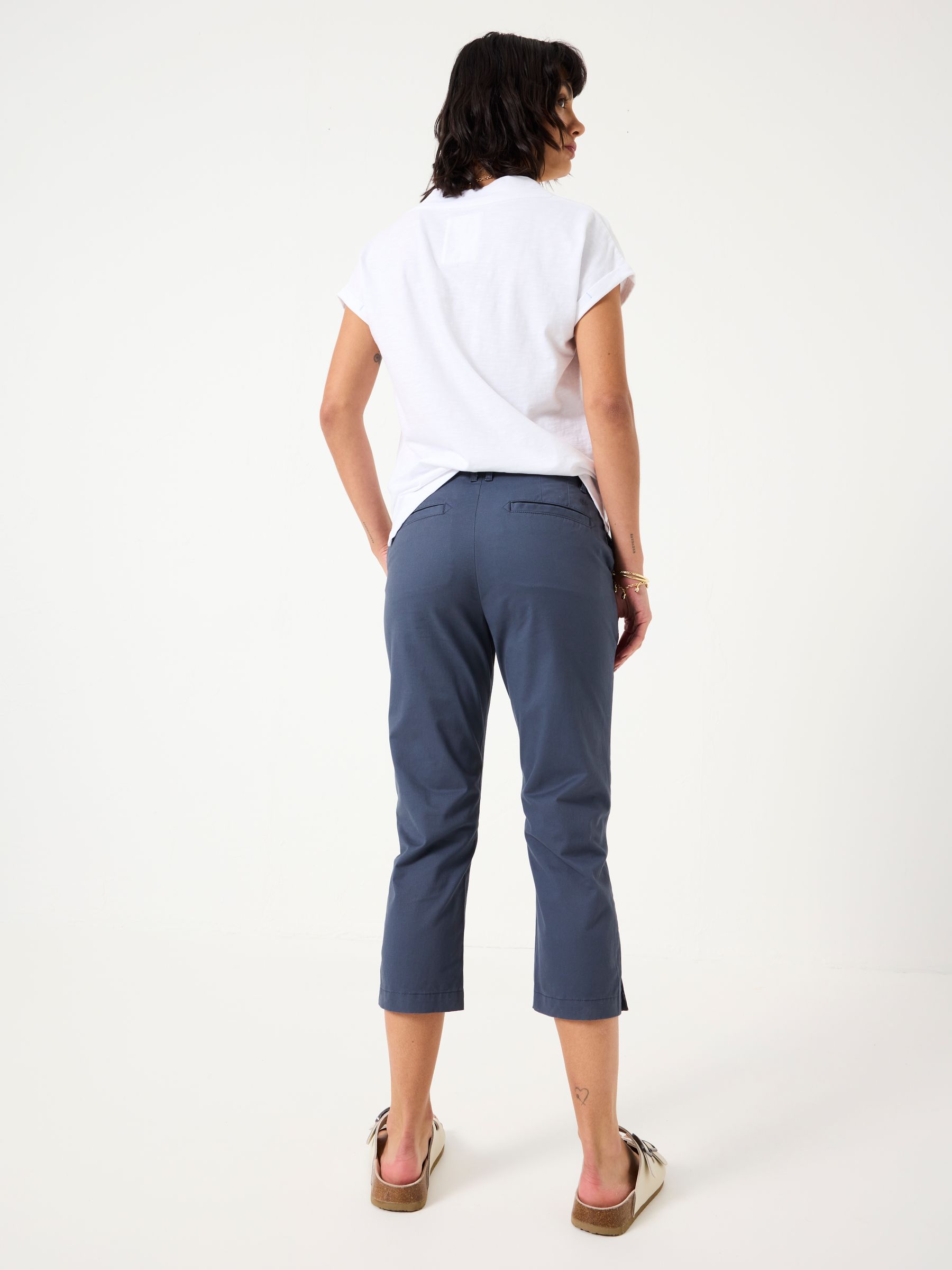 Farnham Charcoal Grey Cropped Chino Trousers - Image 3 of 5