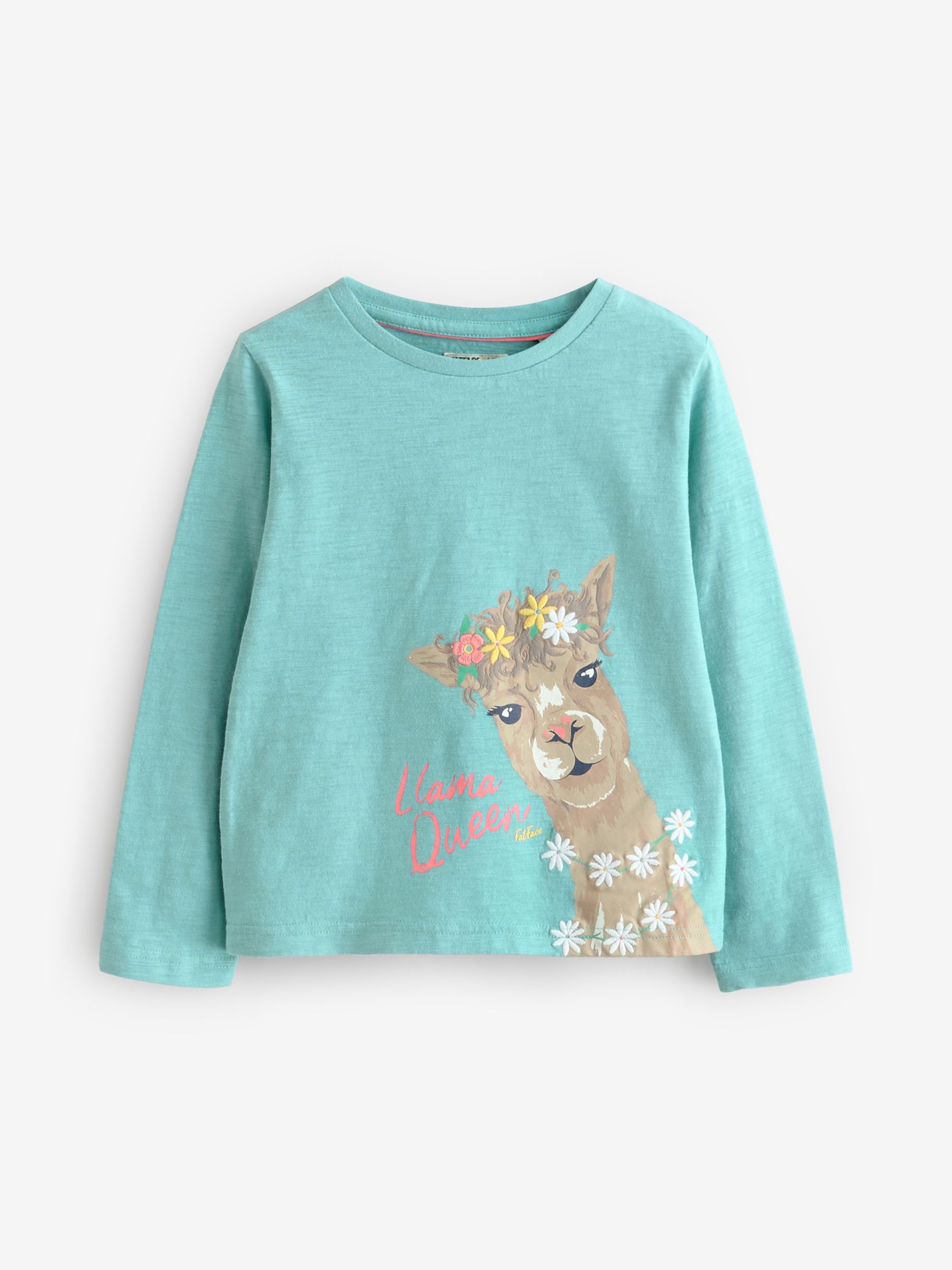 Blue 100% Cotton Llama Graphic T-Shirt - Image 1 of 4