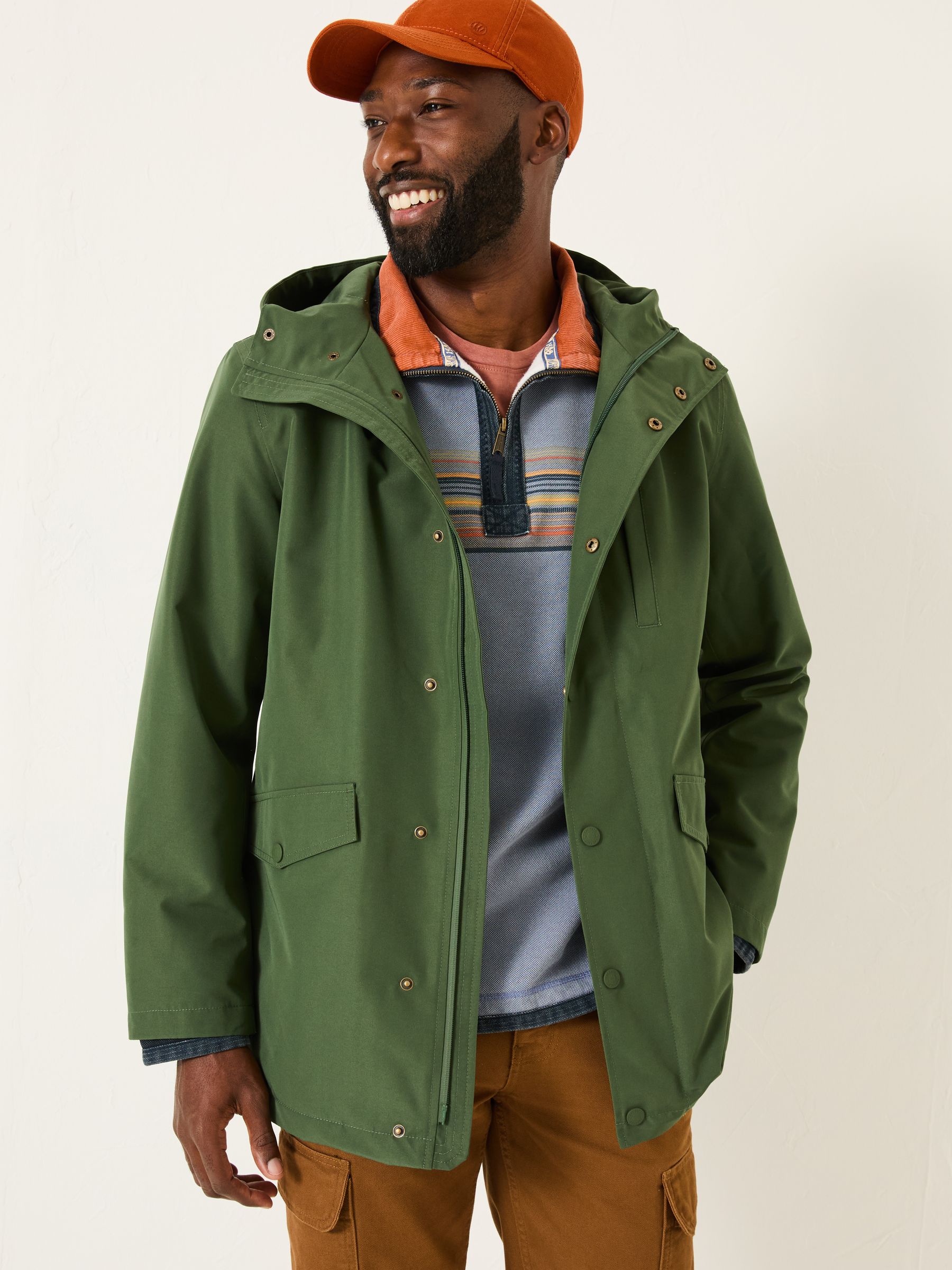 Westbay Dark Green Waterproof Raincoat FatFace