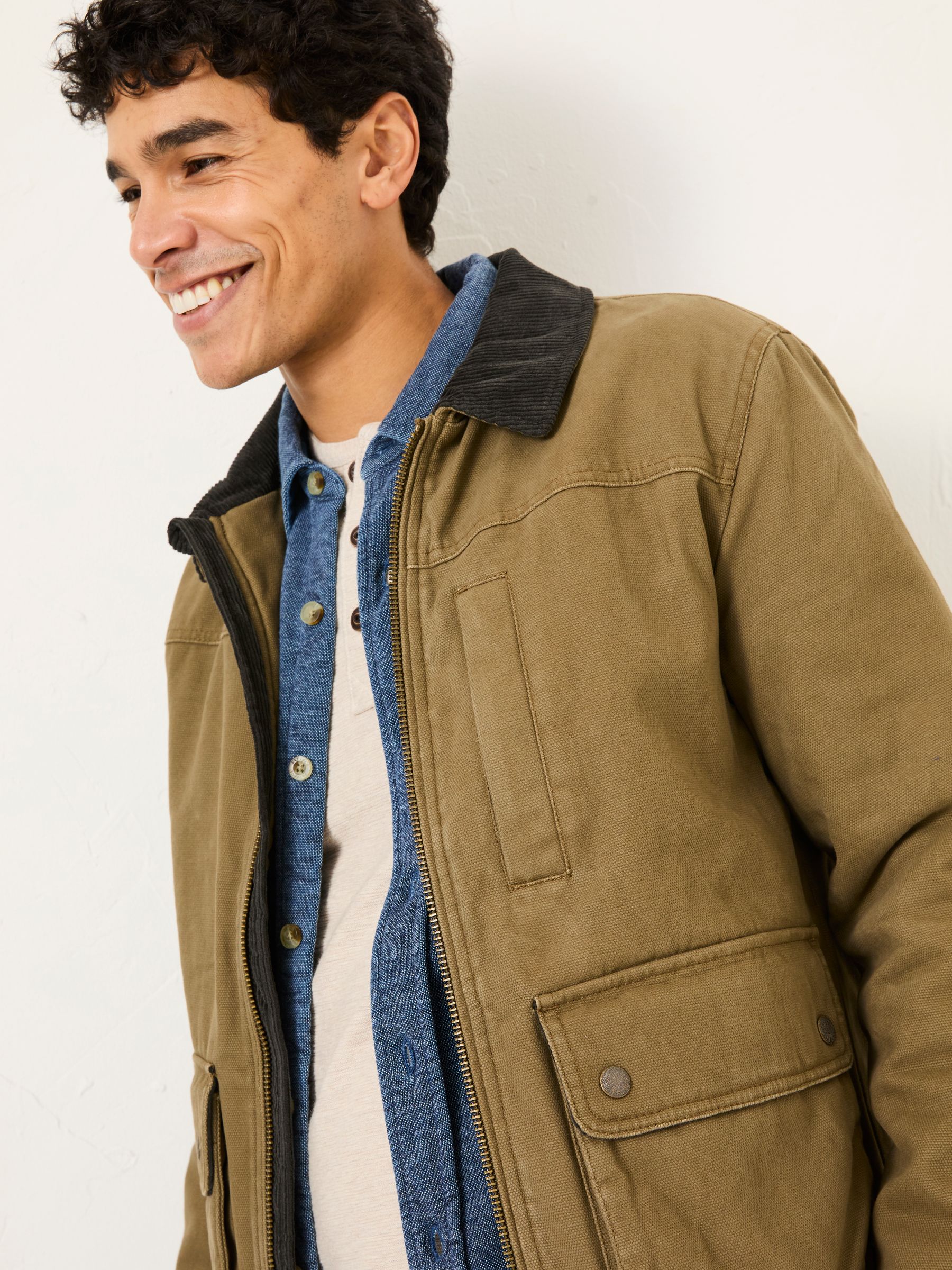 Khaki Green Canvas Jacket - Image 3 of 7