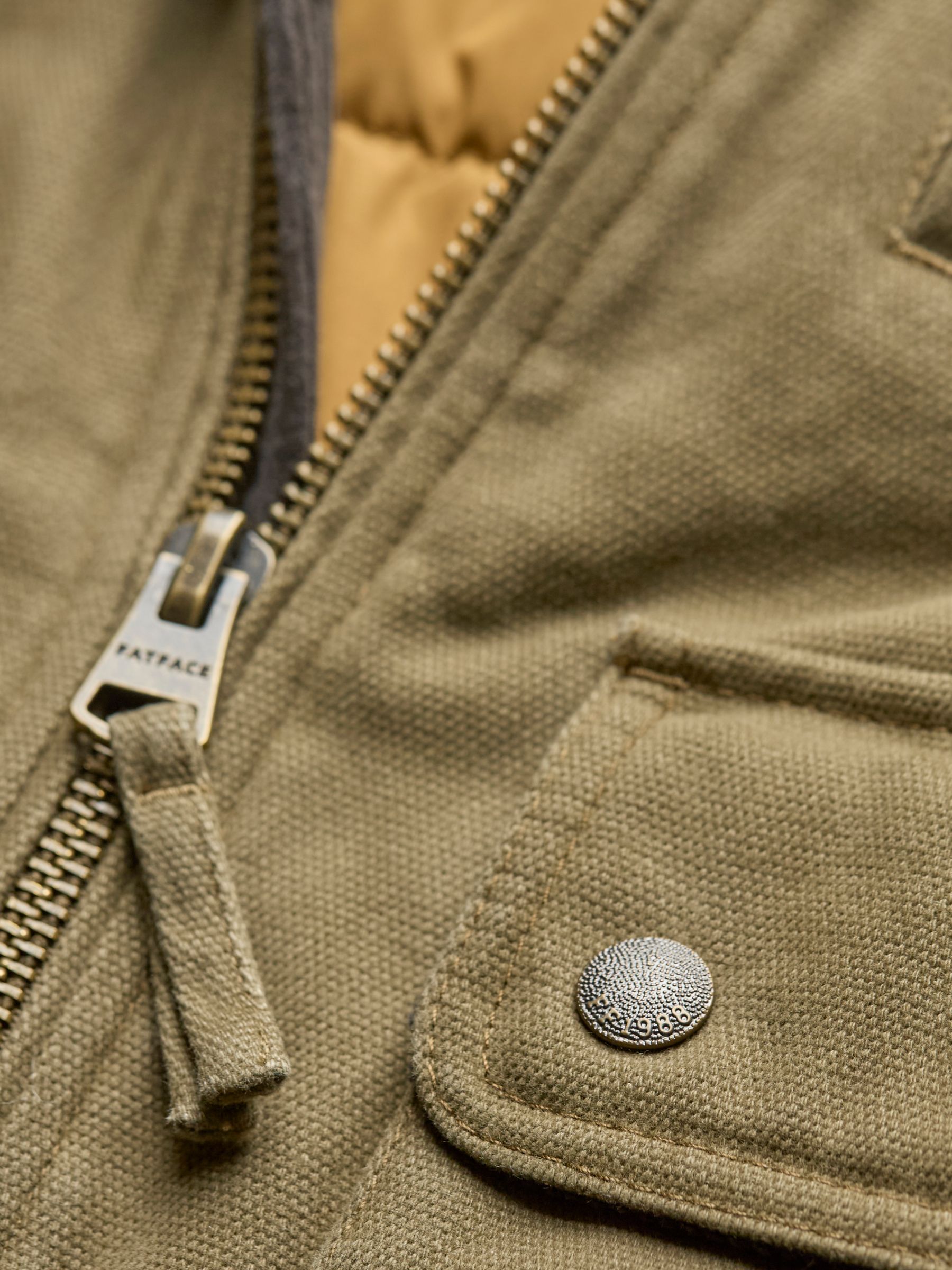 Khaki Green Canvas Jacket - Image 7 of 7