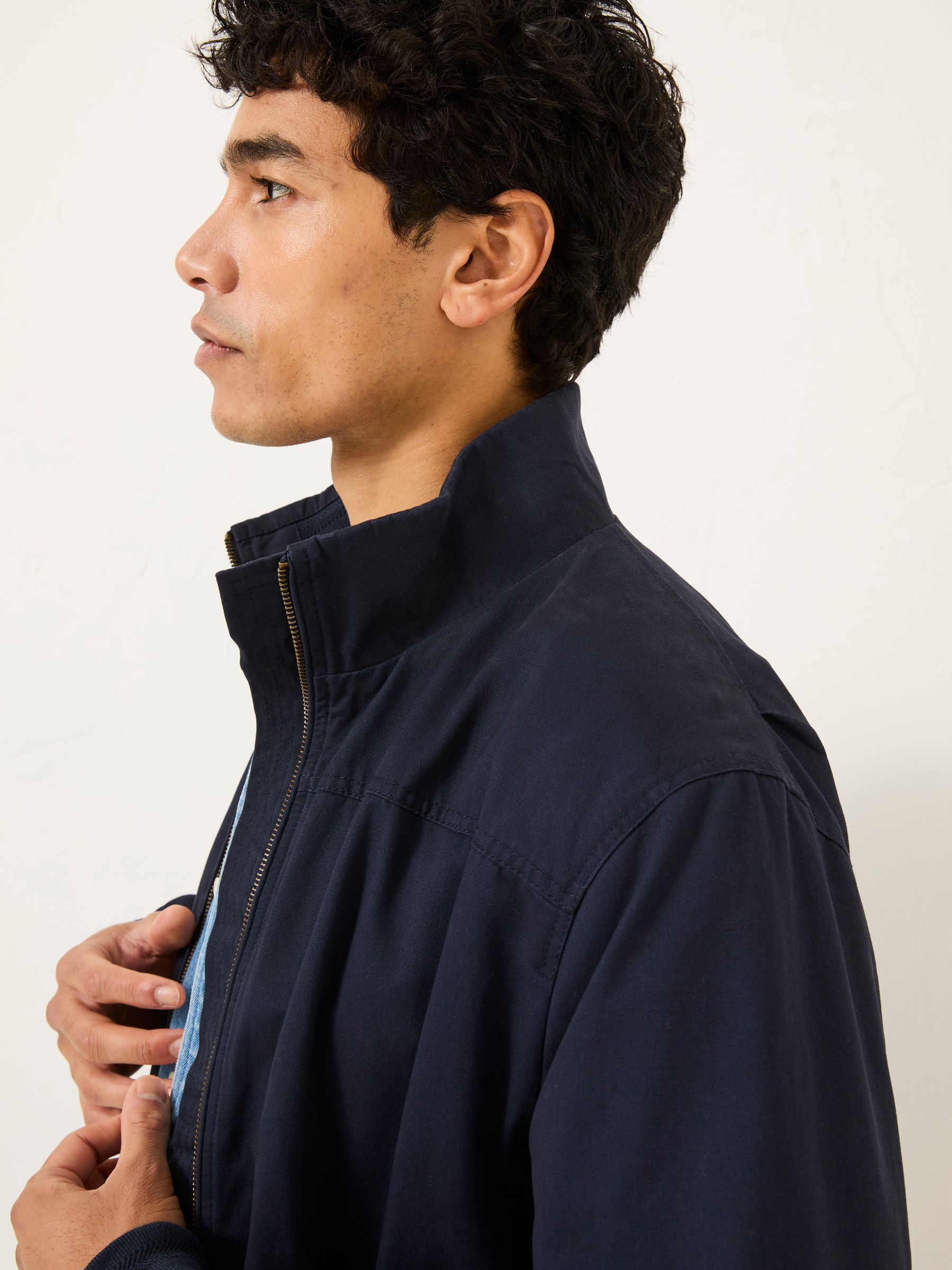 Navy Harrington Jacket - Image 5 of 8