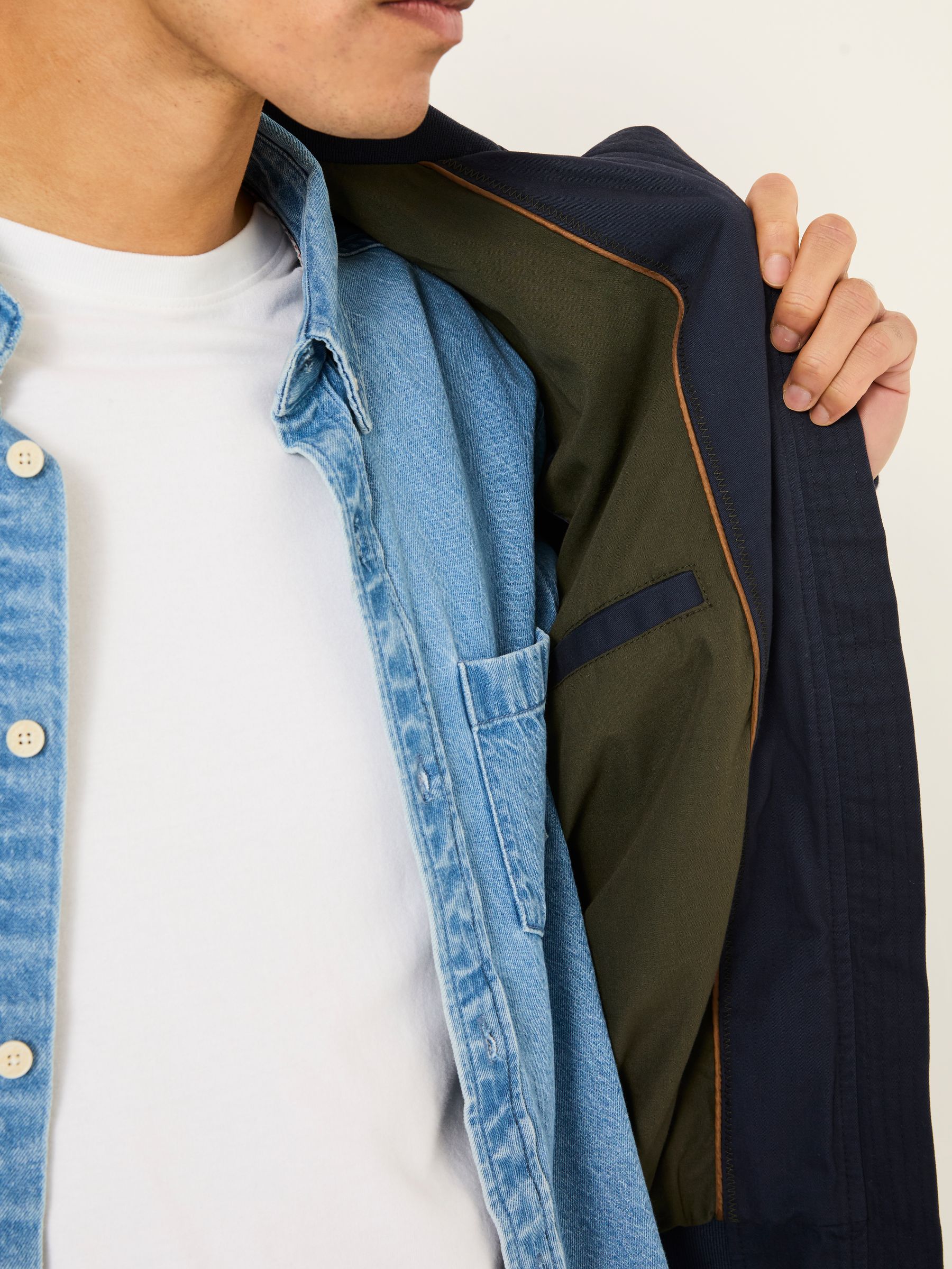 Navy Harrington Jacket - Image 6 of 8