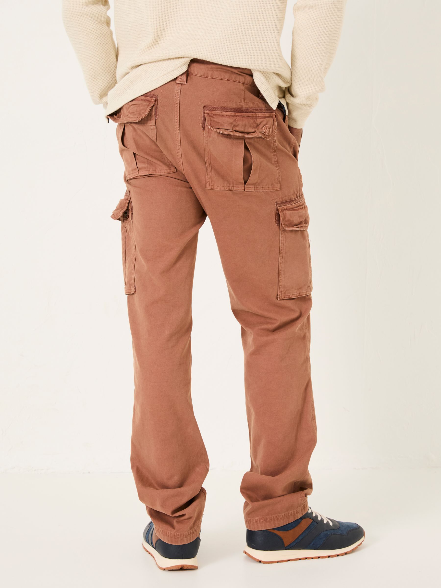 Breakyard Rust Brown Cargo Trousers - Image 2 of 6