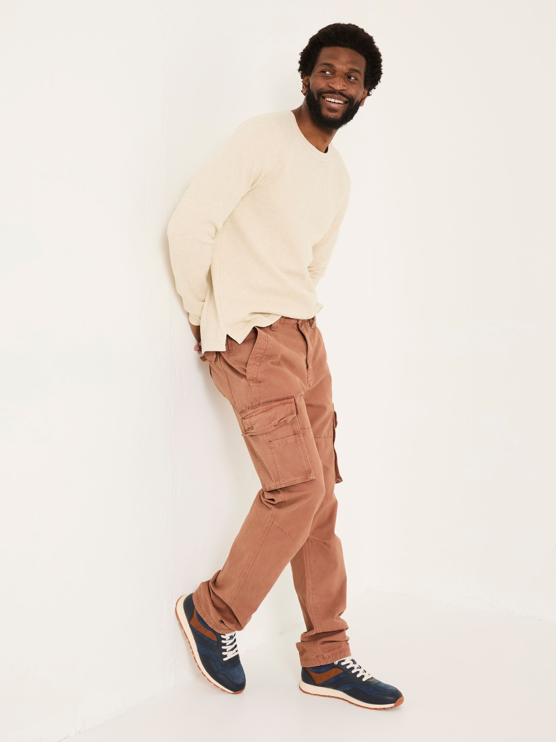 Breakyard Rust Brown Cargo Trousers - Image 4 of 6
