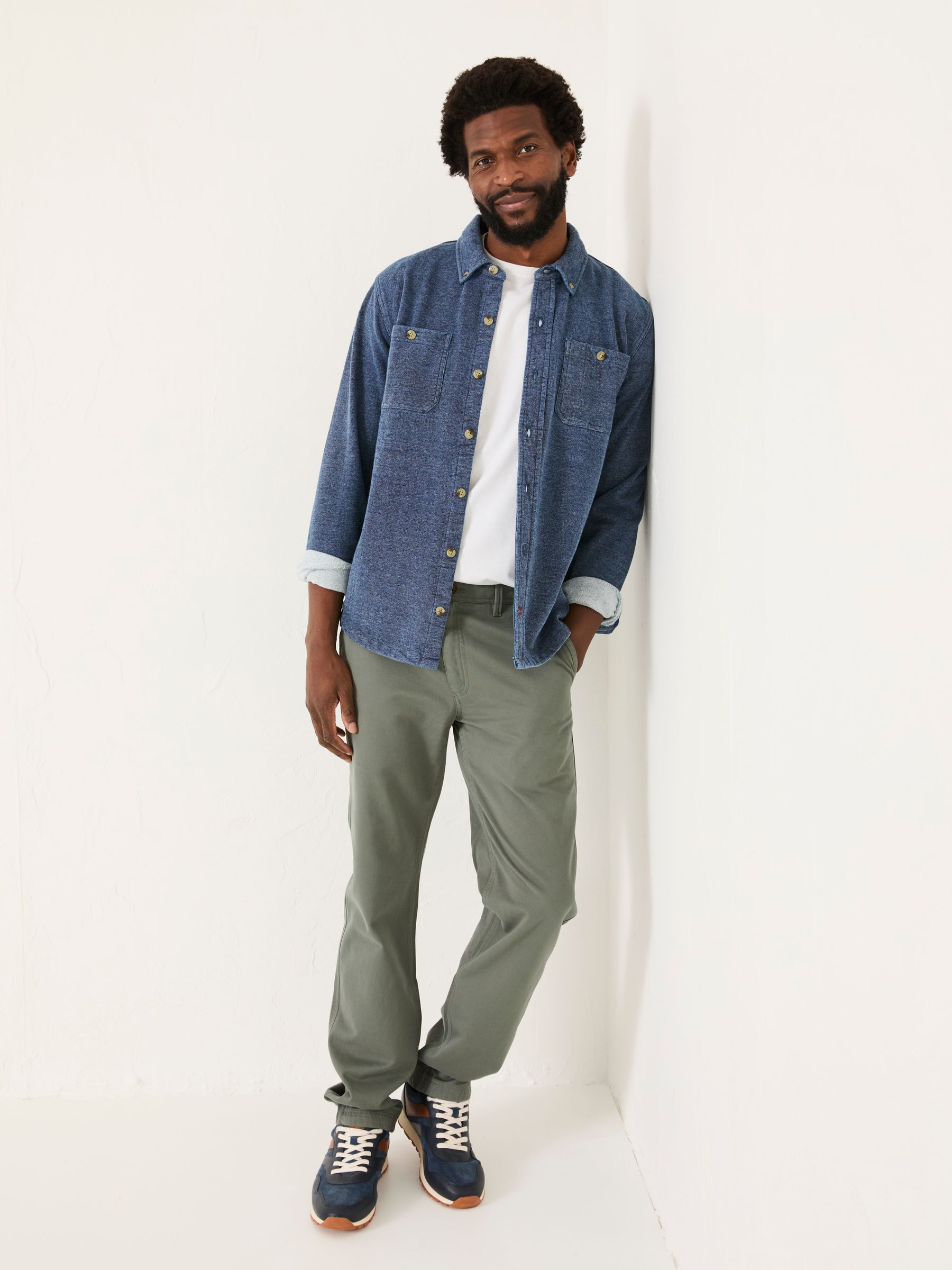 Dusky Green Modern Coastal Chinos - Image 3 of 6