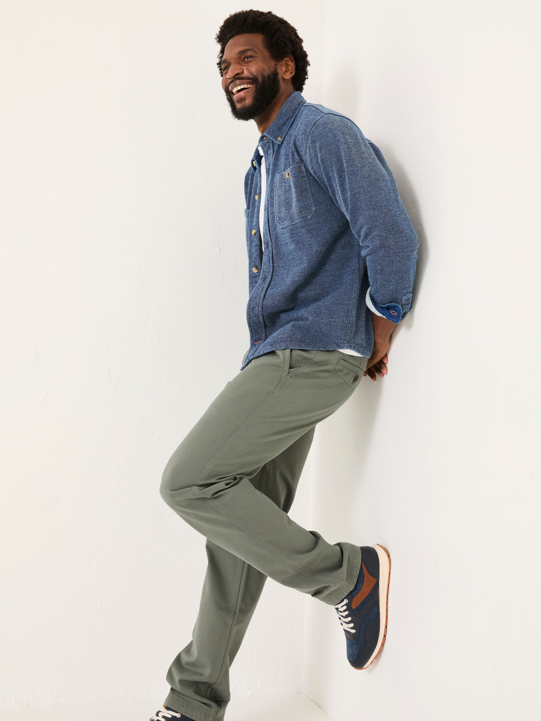 Dusky Green Modern Coastal Chinos - Image 4 of 6