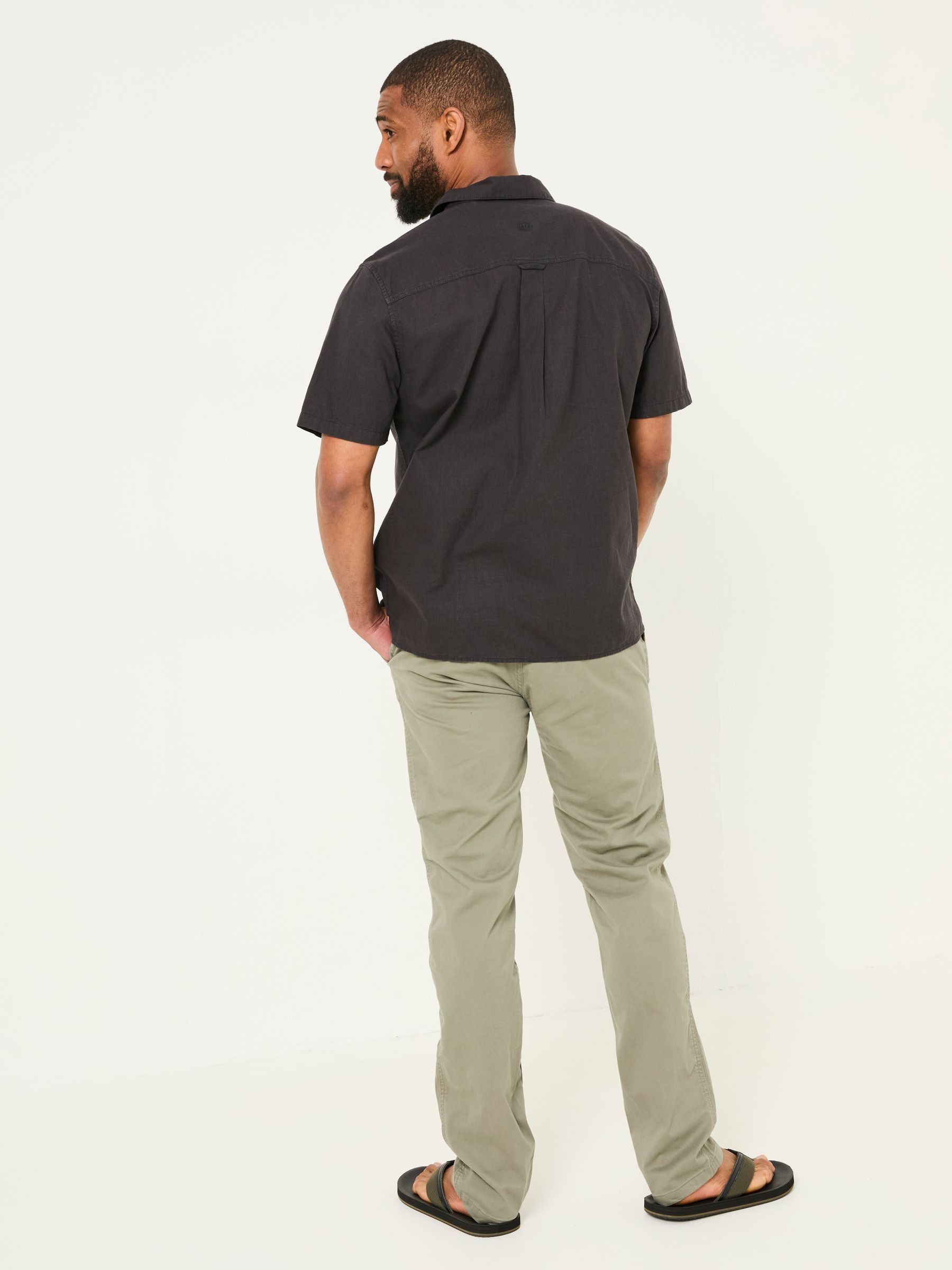 Heyshott Khaki Green Slim Chinos - Image 3 of 8
