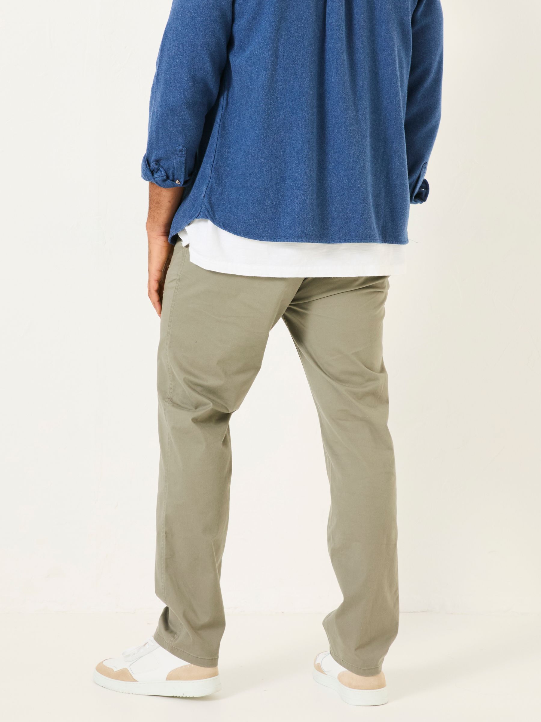 Heyshott Khaki Green Slim Chinos - Image 8 of 8