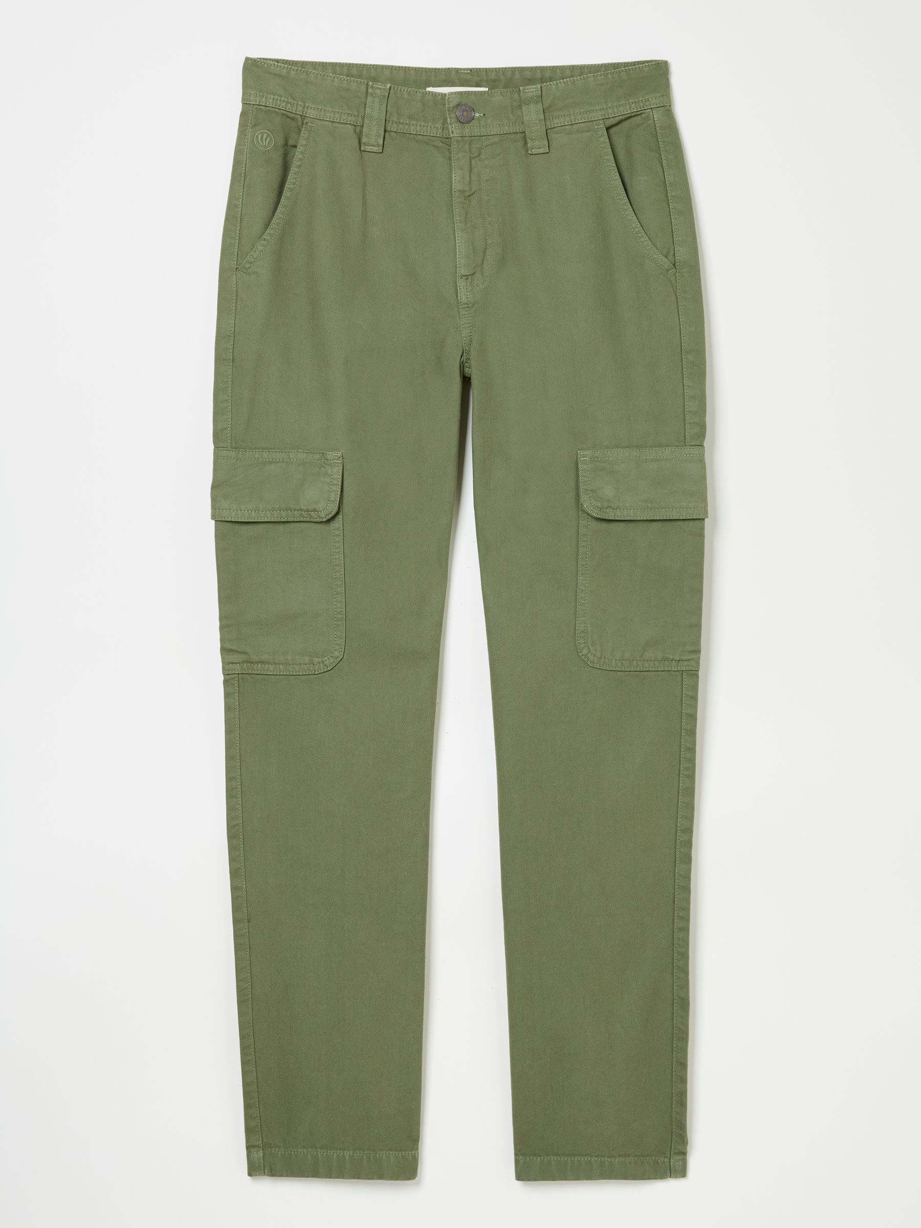 Wardly Olive Green Canvas Cargo Trousers - Image 5 of 5