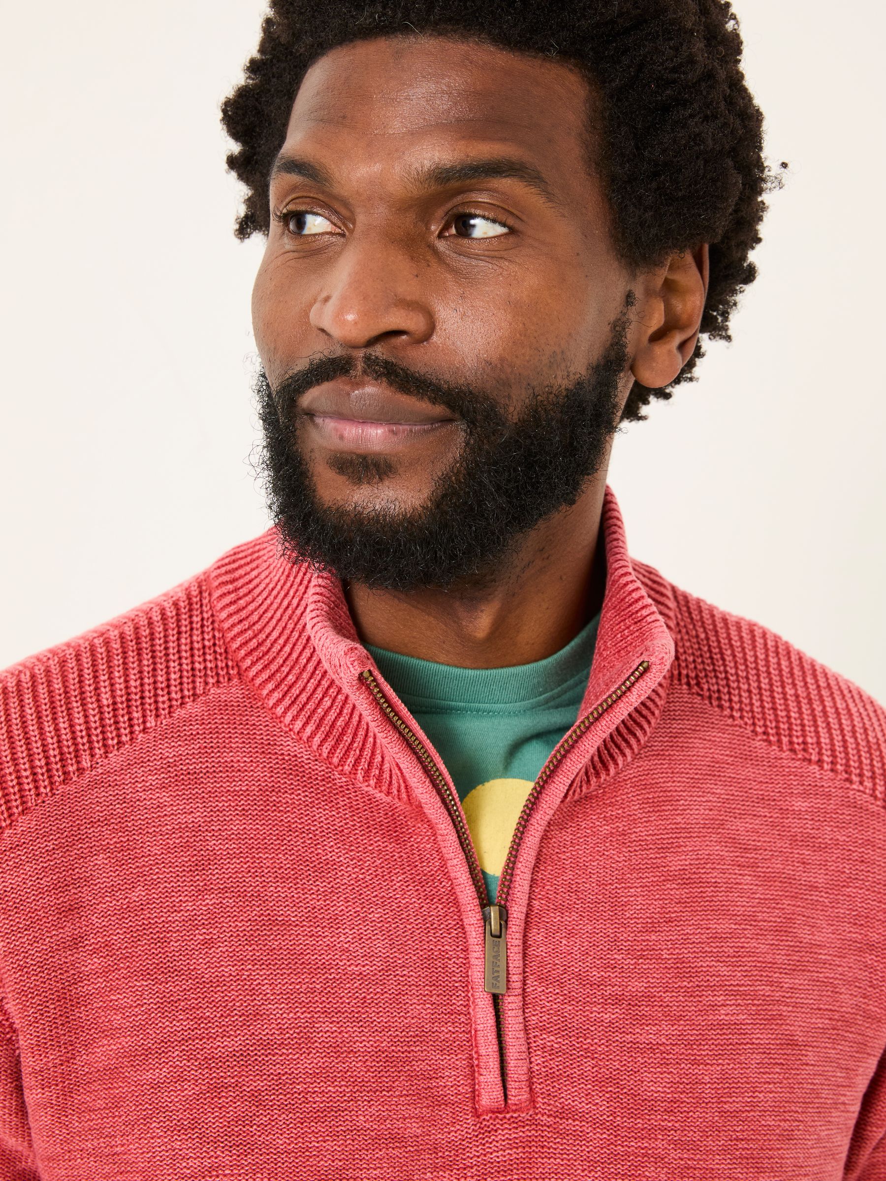 Washed Red Berwick Laundered Half Neck Jumper - Image 4 of 6