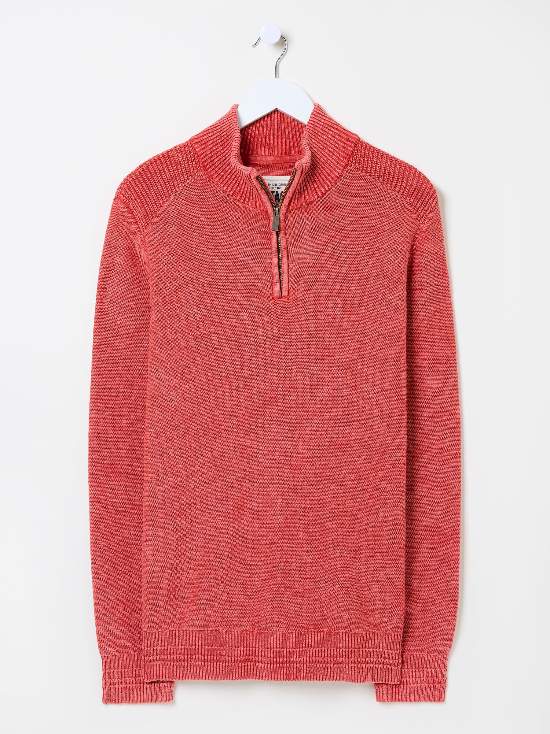 Washed Red Berwick Laundered Half Neck Jumper - Image 6 of 6
