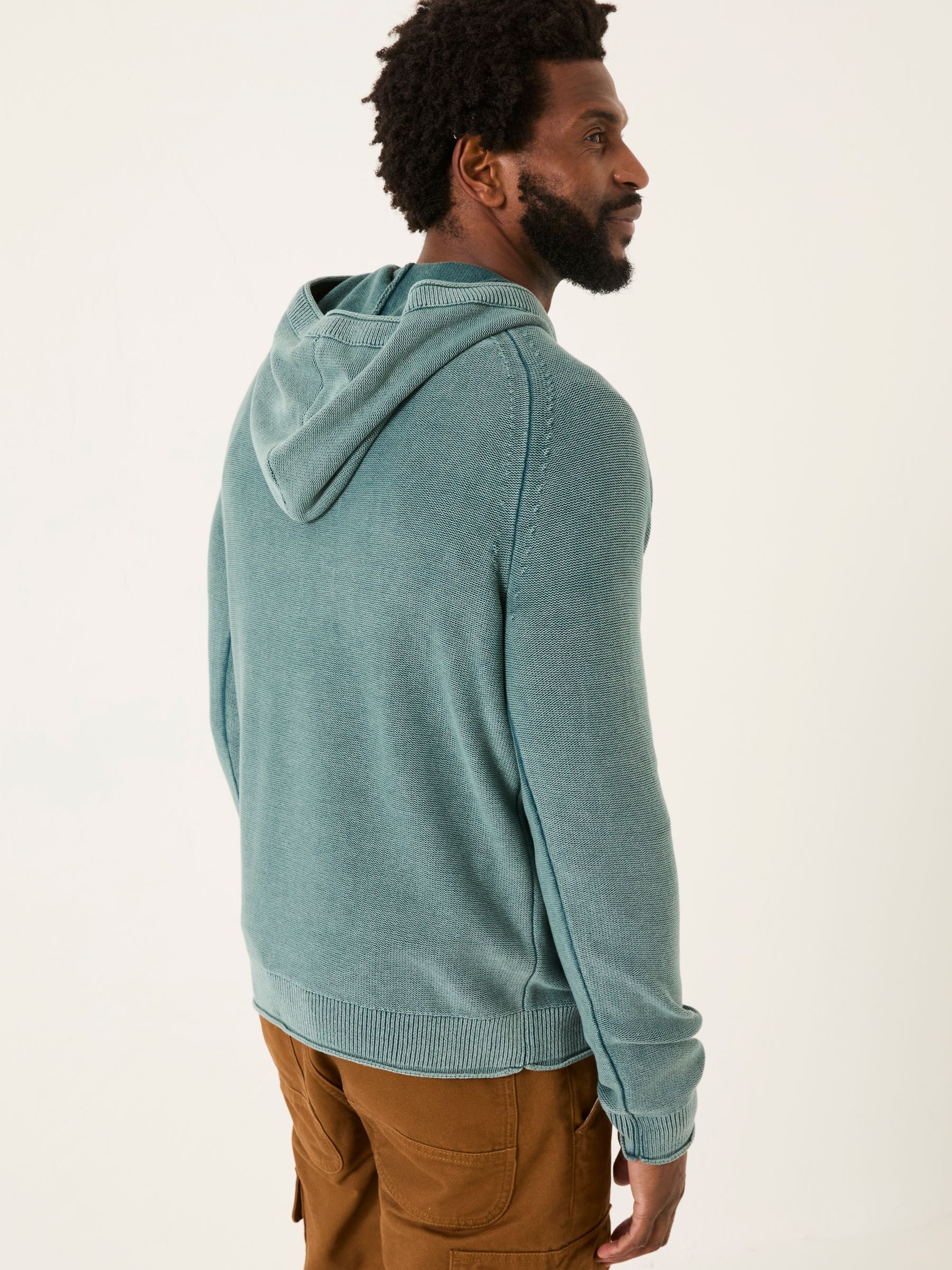 Sage Green Berwick 100% Cotton Laundered Hoodie - Image 2 of 5