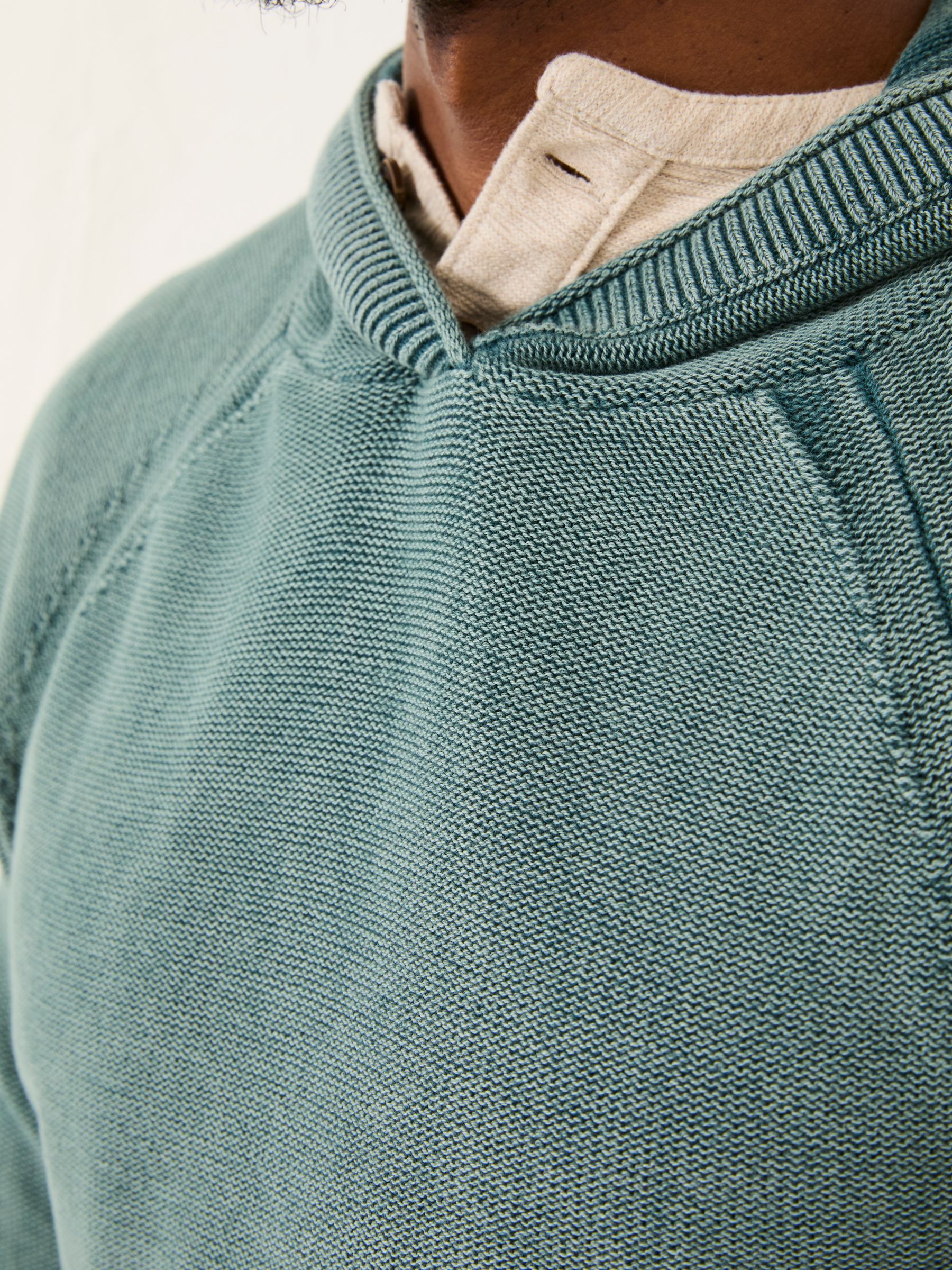 Sage Green Berwick 100% Cotton Laundered Hoodie - Image 4 of 5
