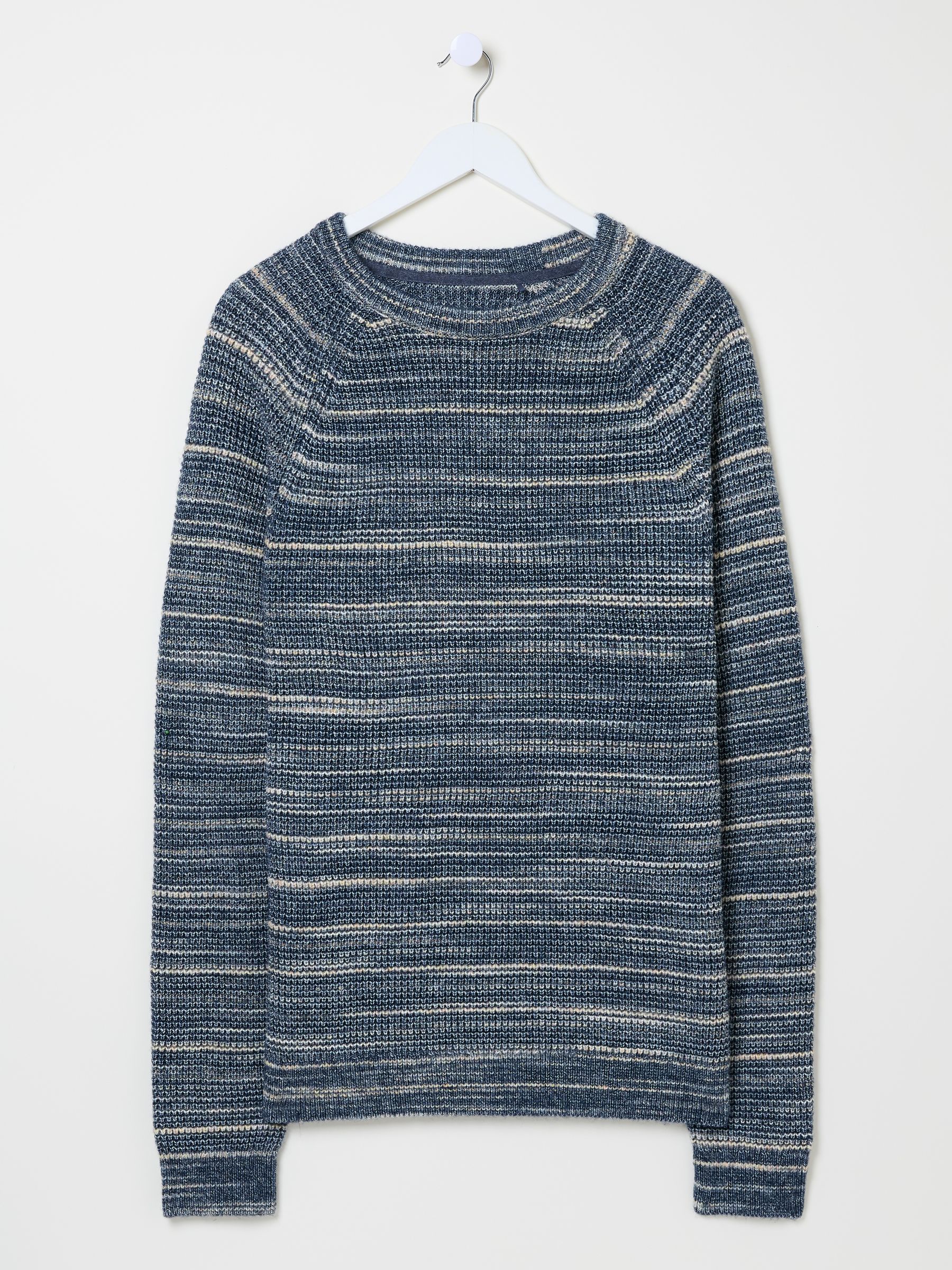 Navy Ombre Knitted Crew Neck Jumper - Image 5 of 5