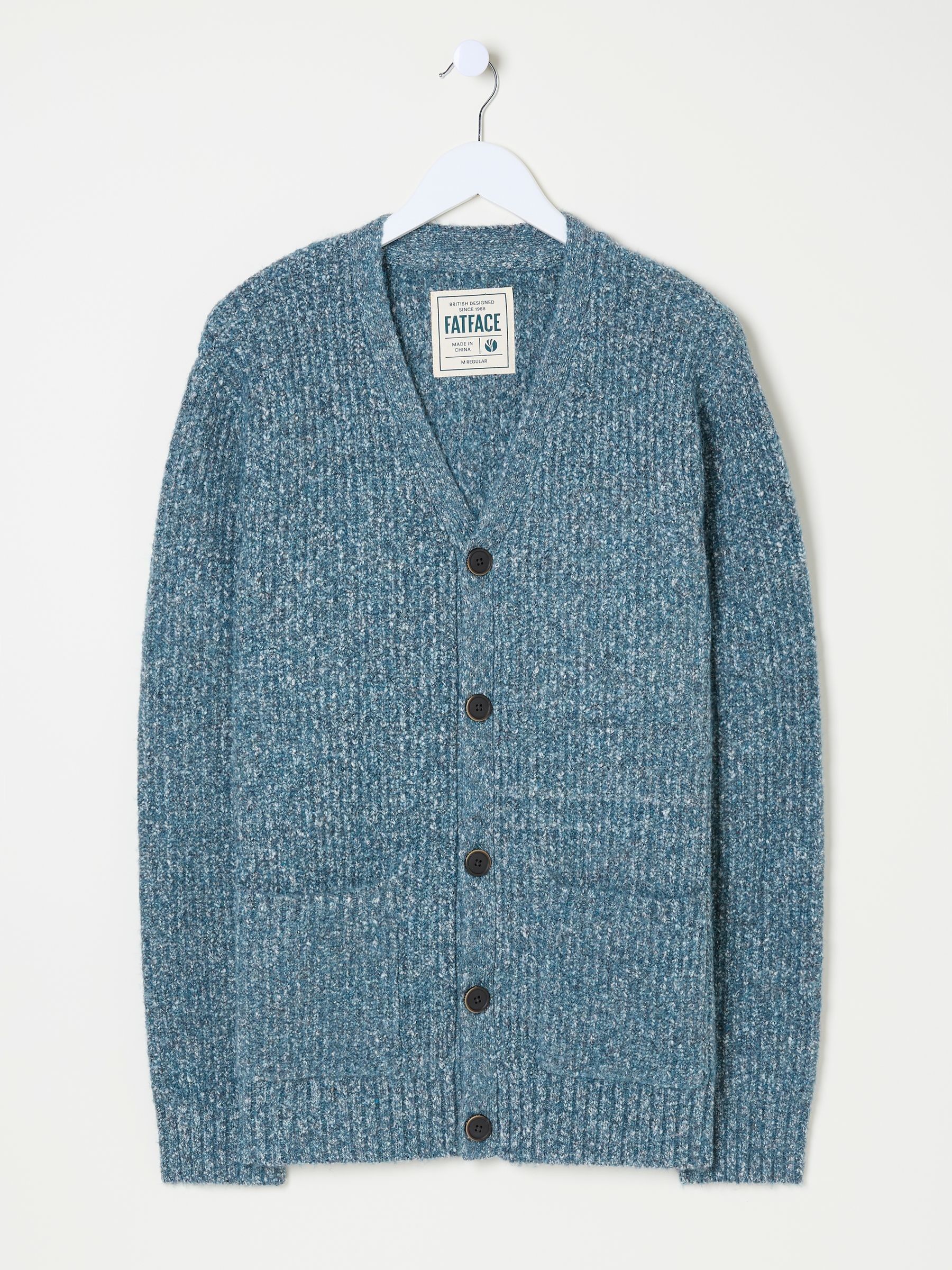 Mid Blue Sefton Lofty Knitted Cardigan - Image 5 of 5
