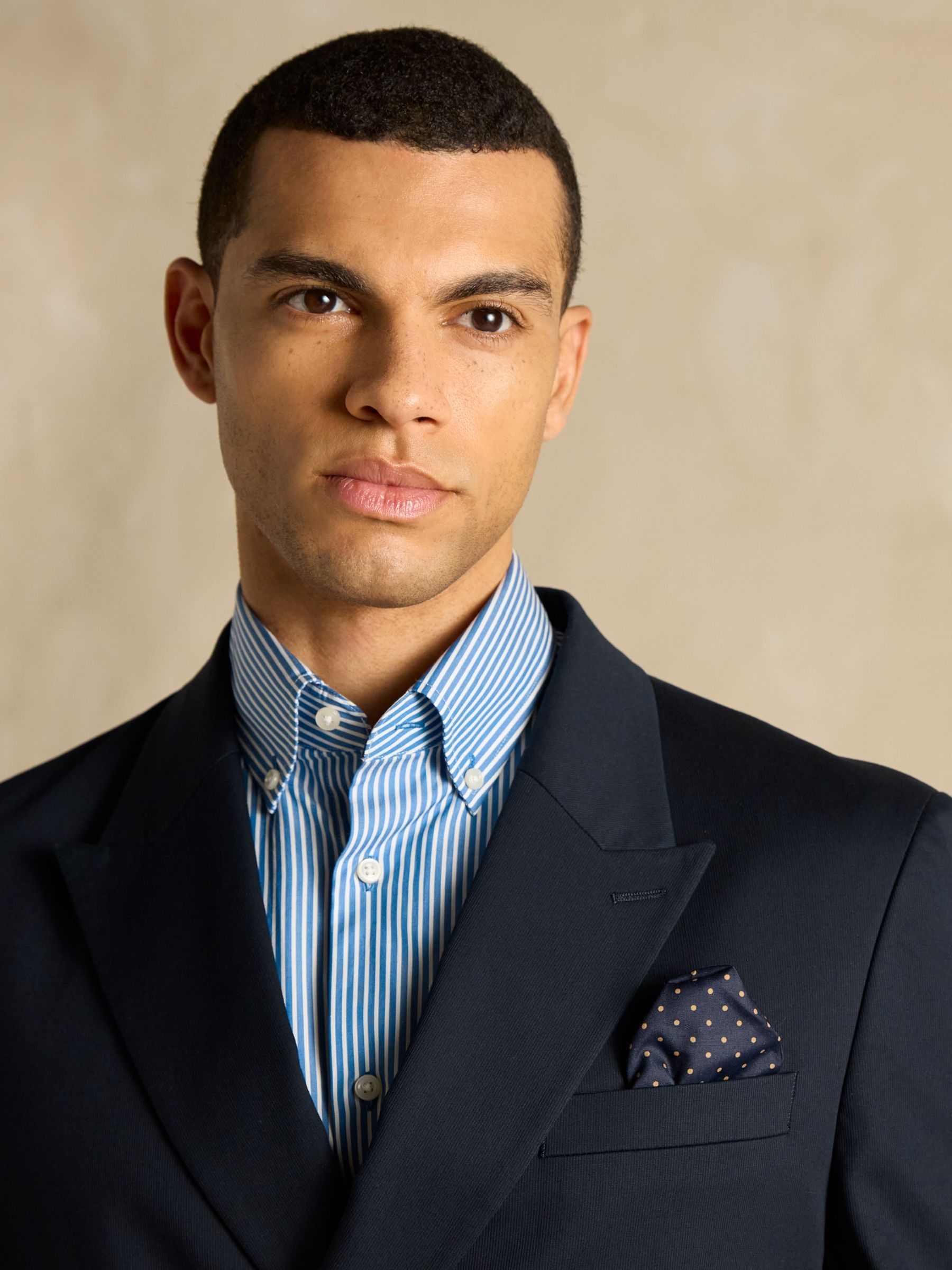 Navy Double Breasted Suit Jacket - Image 10 of 13