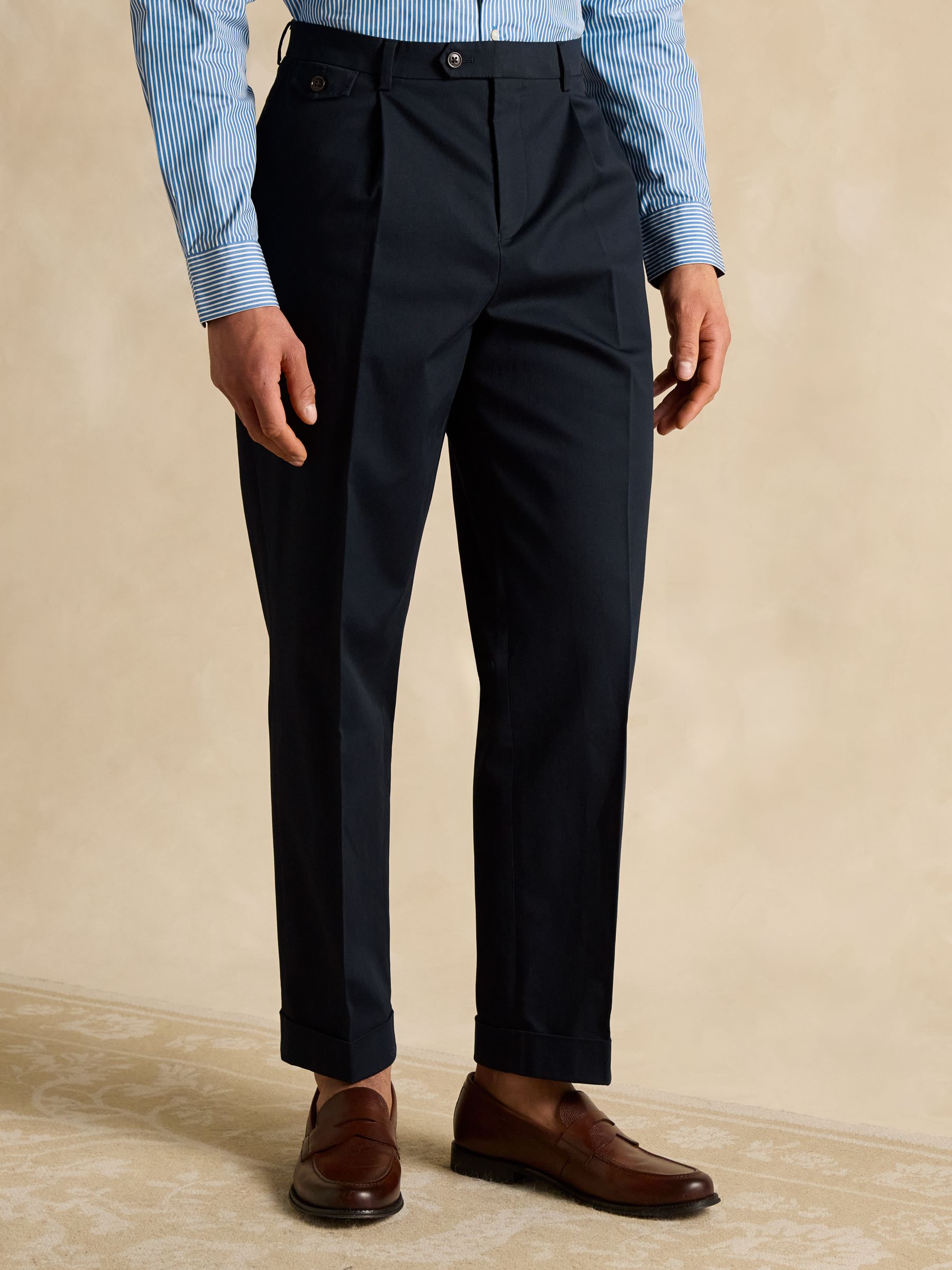 Navy Slim Fit Suit Trousers - Image 1 of 7