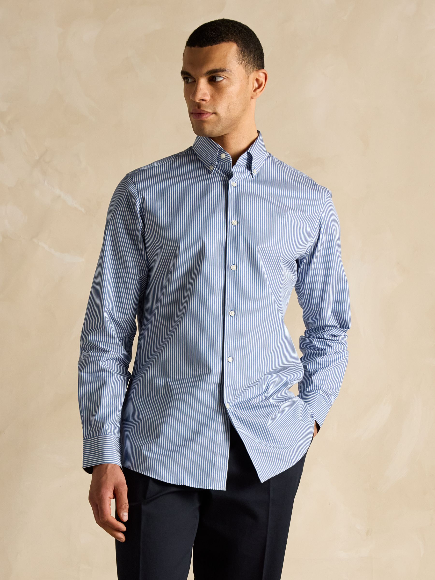 Blue Bengal Long Sleeve 100% Cotton Shirt - Image 1 of 10