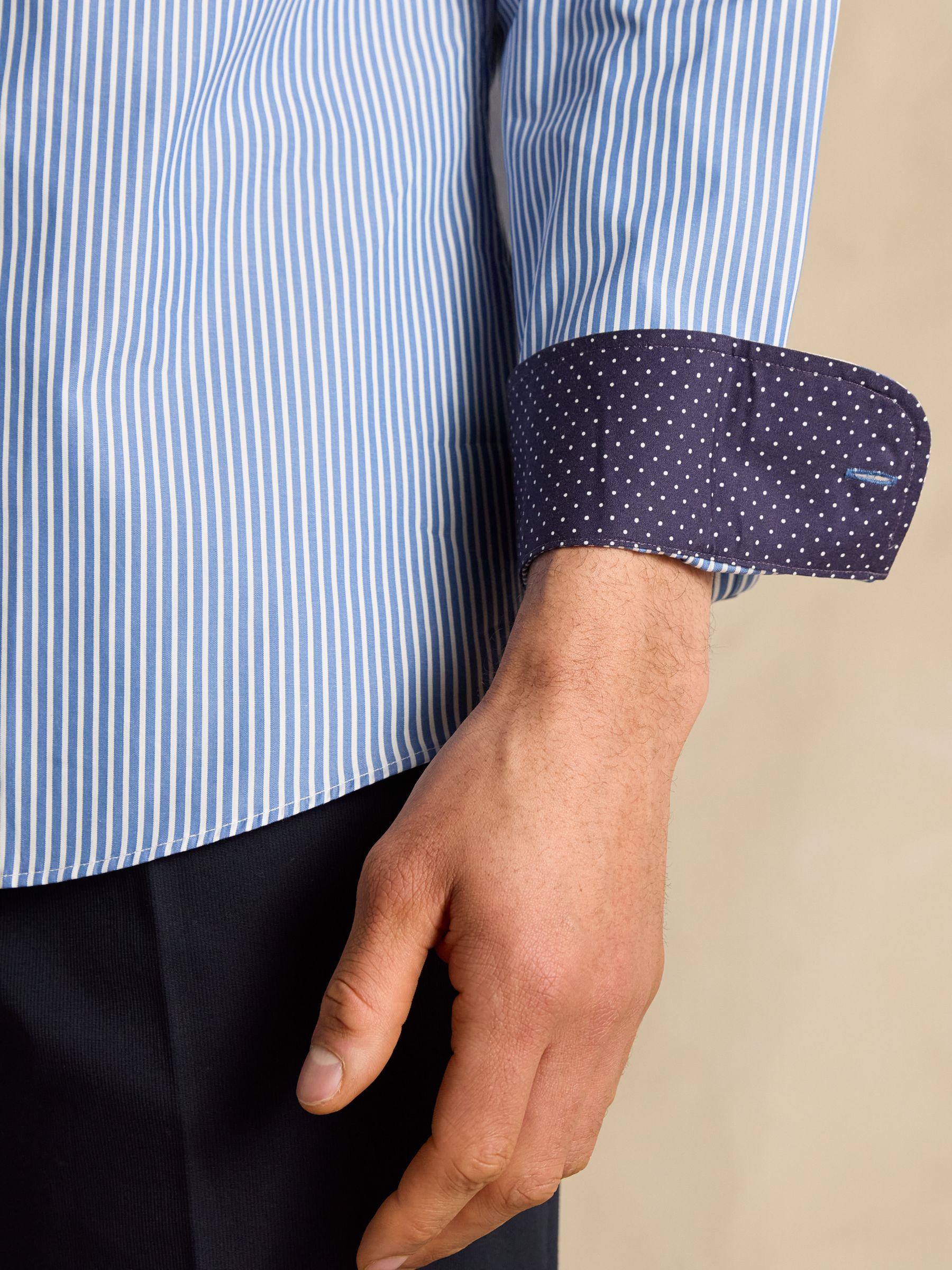 Blue Bengal Long Sleeve 100% Cotton Shirt - Image 5 of 10