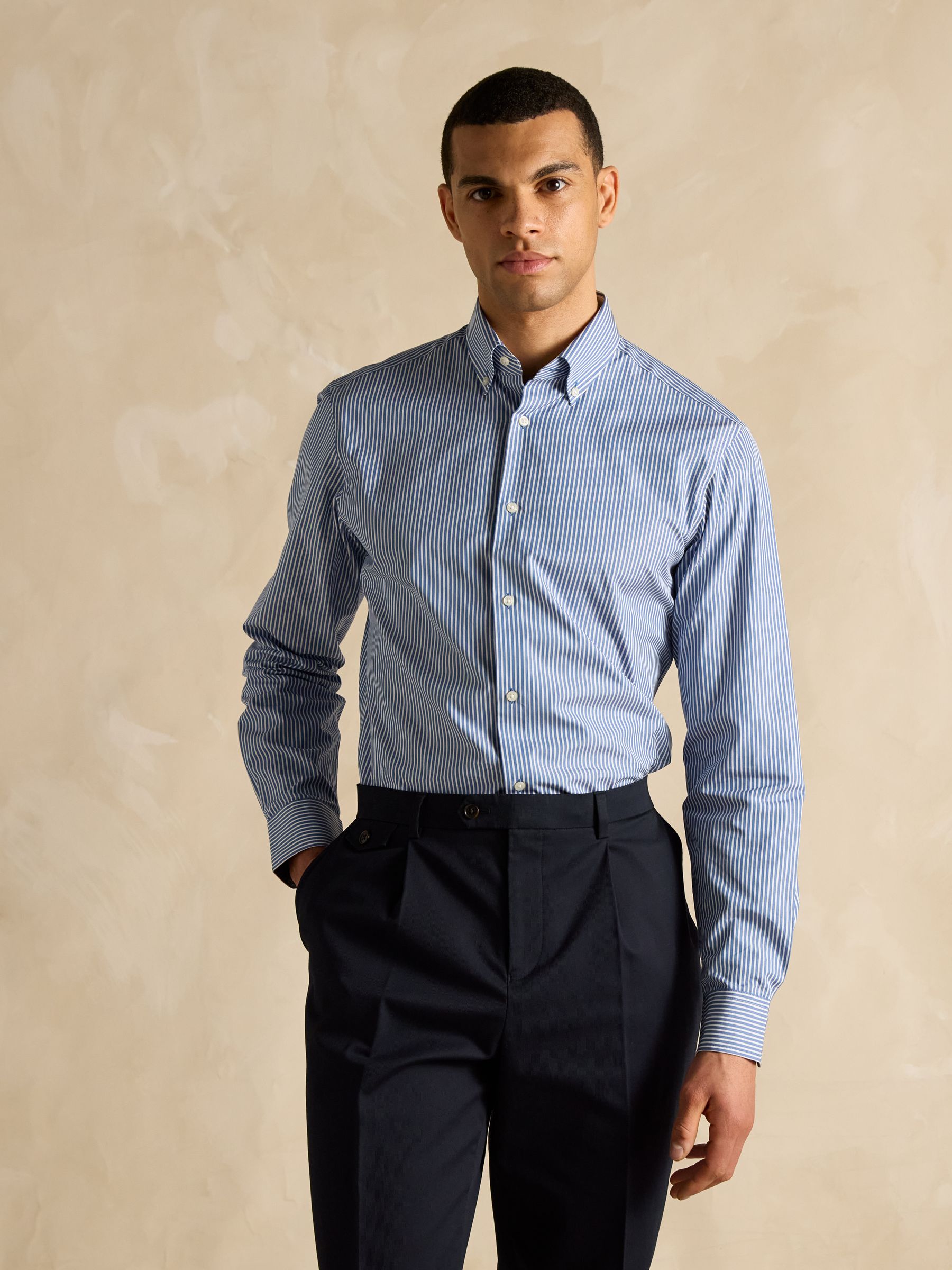 Blue Bengal Long Sleeve 100% Cotton Shirt - Image 6 of 10