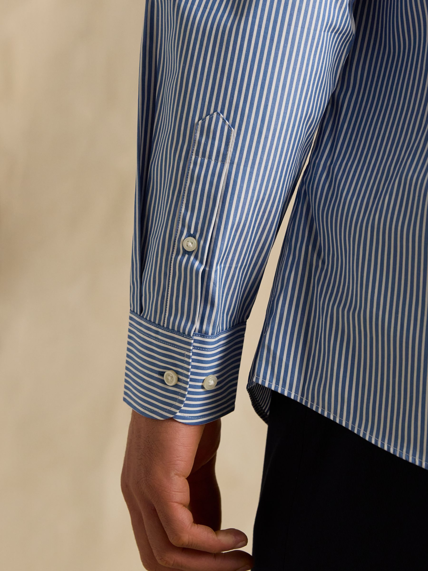 Blue Bengal Long Sleeve 100% Cotton Shirt - Image 7 of 10