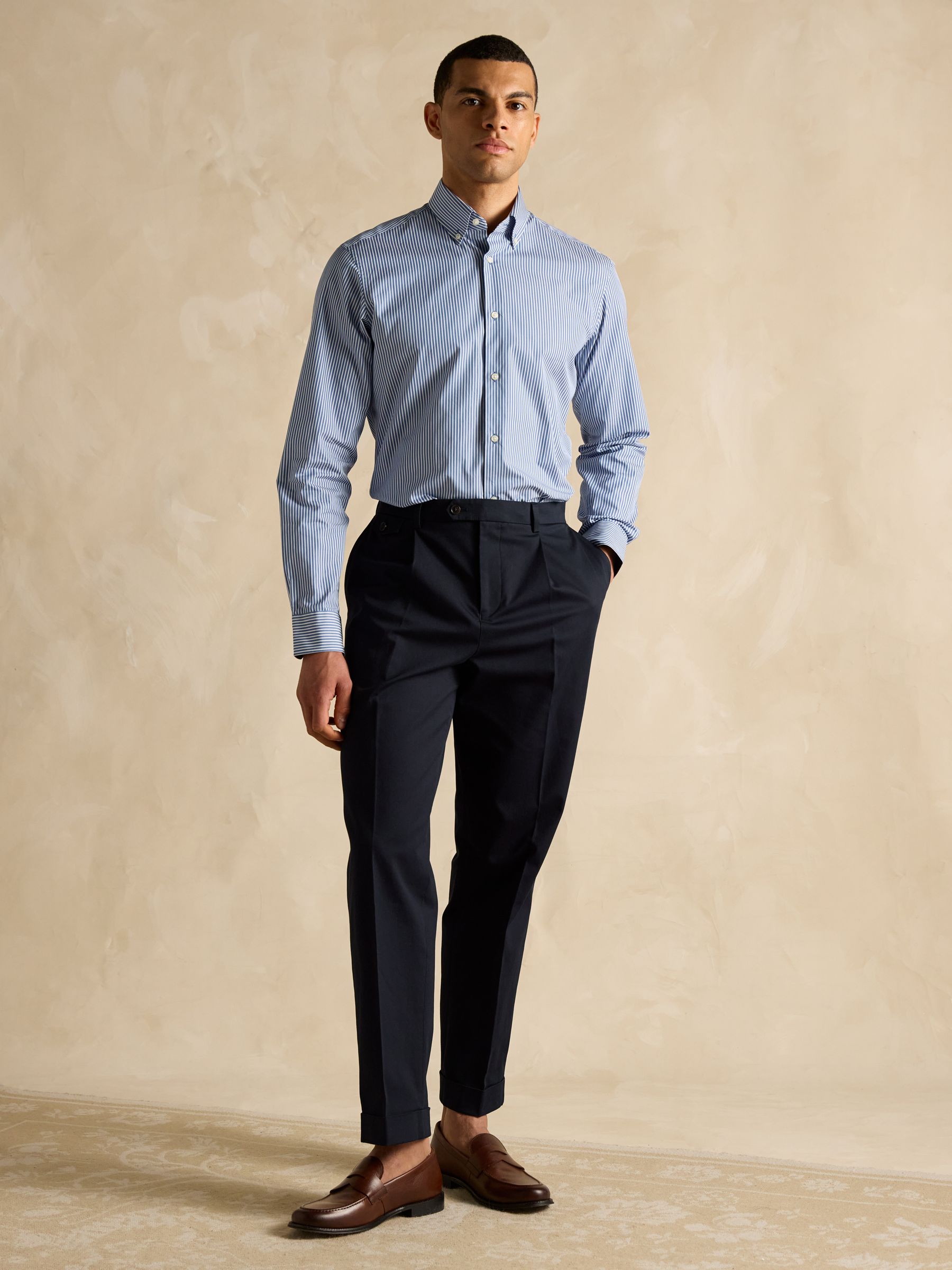 Blue Bengal Long Sleeve 100% Cotton Shirt - Image 8 of 10