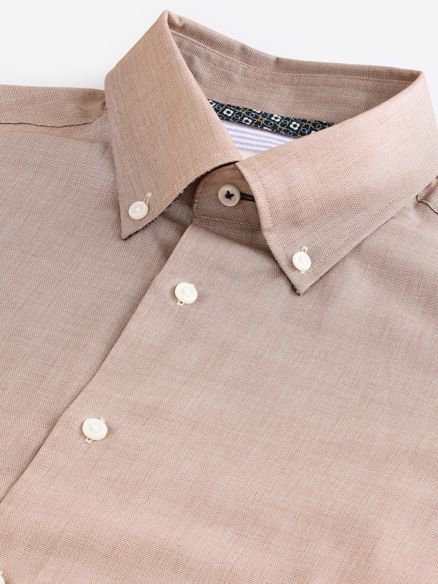 Neutral Textured 100% Cotton Long Sleeve Shirt - Image 1 of 11