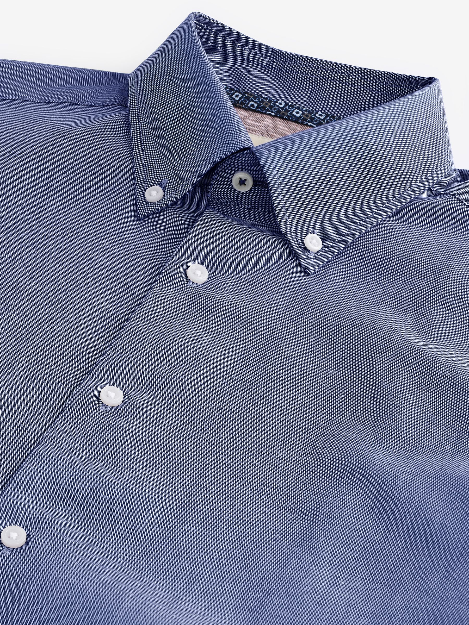 Blue 100% Cotton Oxford Shirt - Image 1 of 10