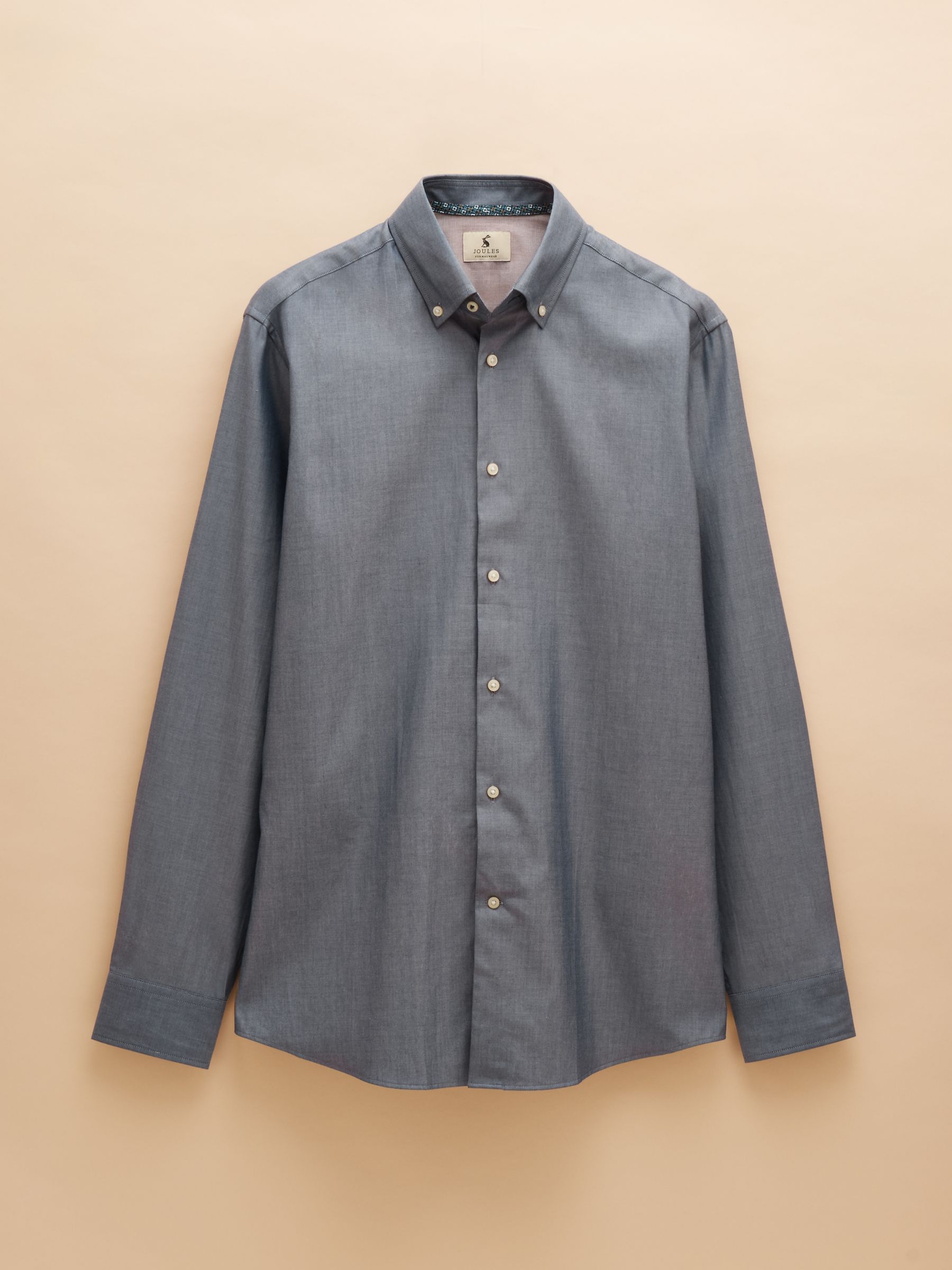 Blue 100% Cotton Oxford Shirt - Image 10 of 10