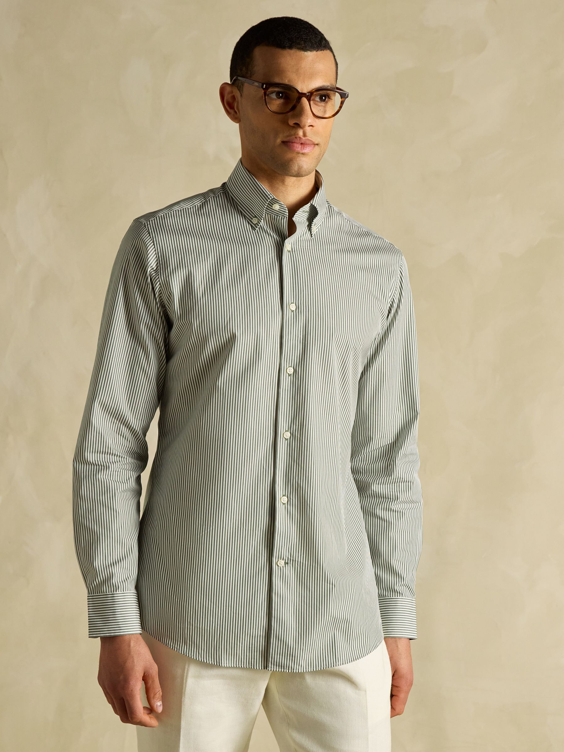 Green Bengal Long Sleeve 100% Cotton Shirt - Image 1 of 8