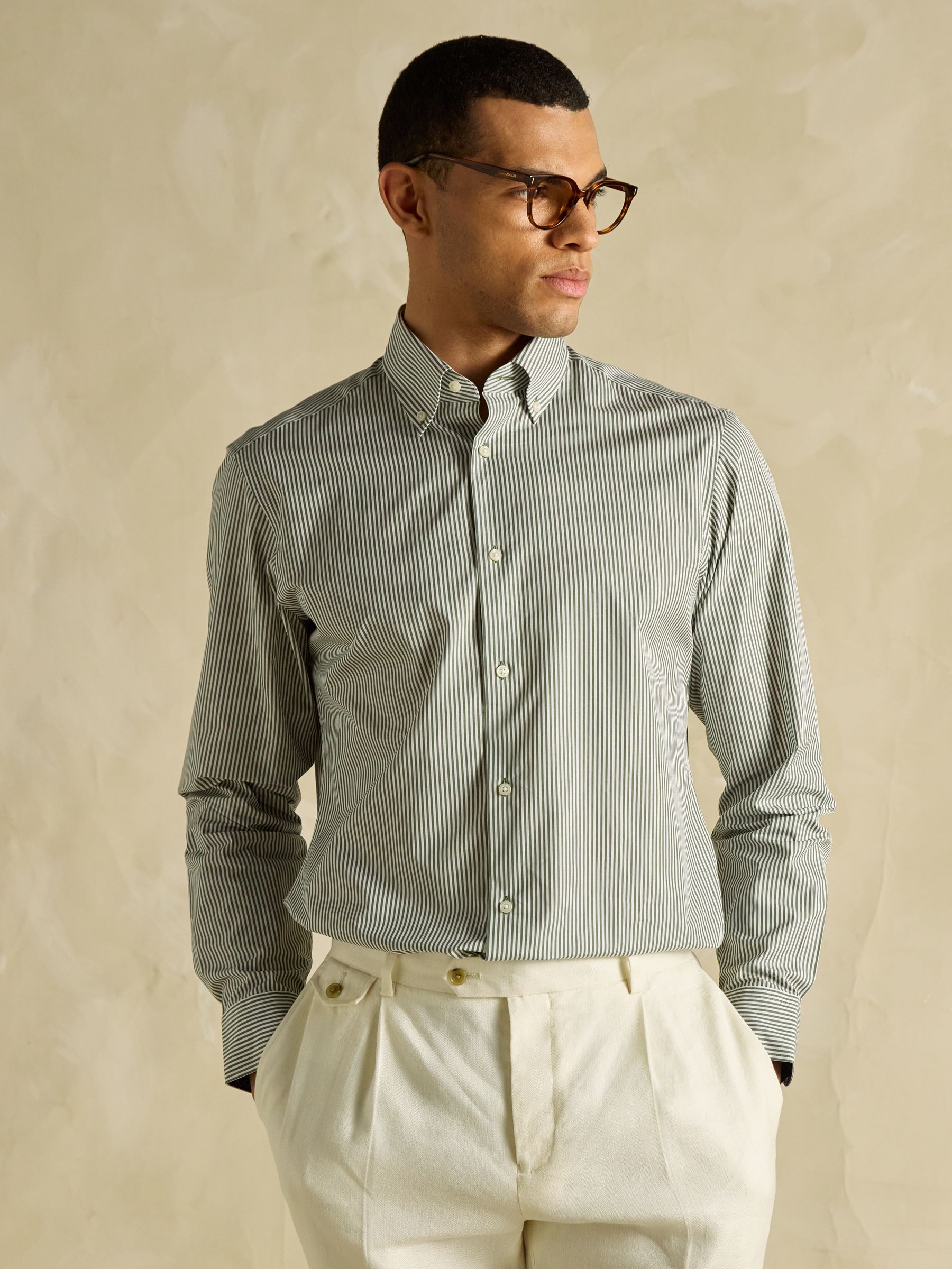 Green Bengal Long Sleeve 100% Cotton Shirt - Image 4 of 8