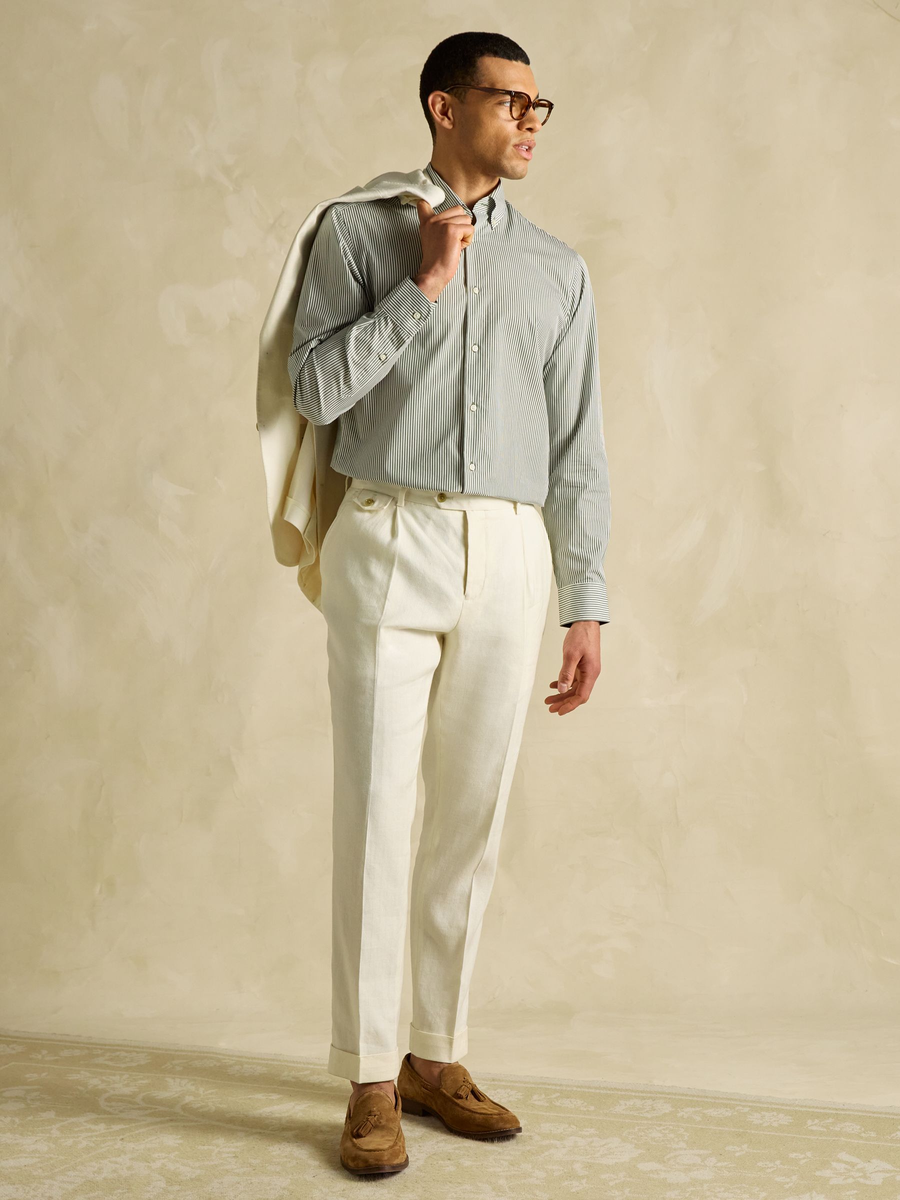 Green Bengal Long Sleeve 100% Cotton Shirt - Image 6 of 8