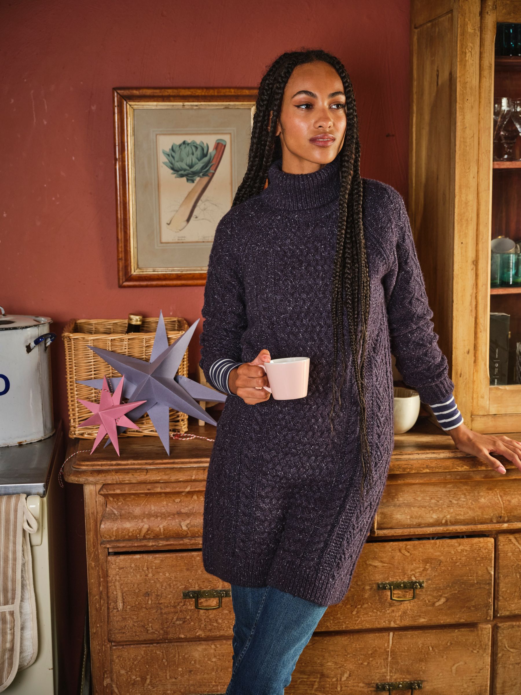 Navy Alicia Knit Dress - Image 1 of 6