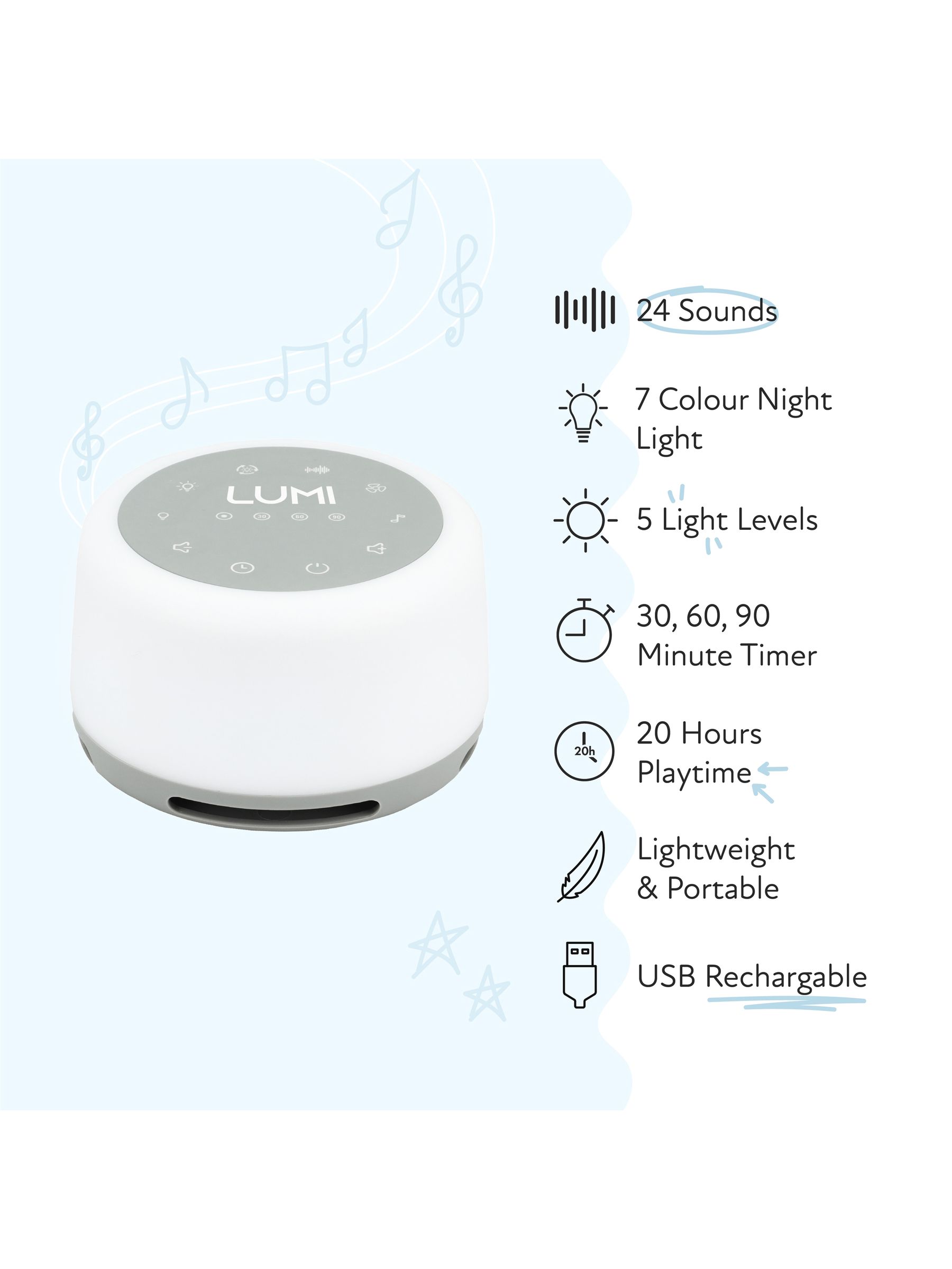 Lumi Original White Noise Machine - Image 2 of 10