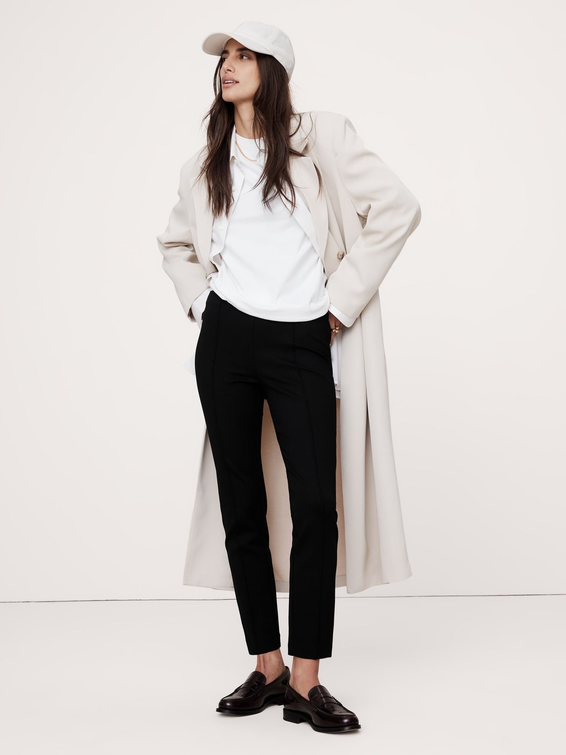 Banana Republic Black Skinny Everywhere Ponte Trousers - Image 2 of 4