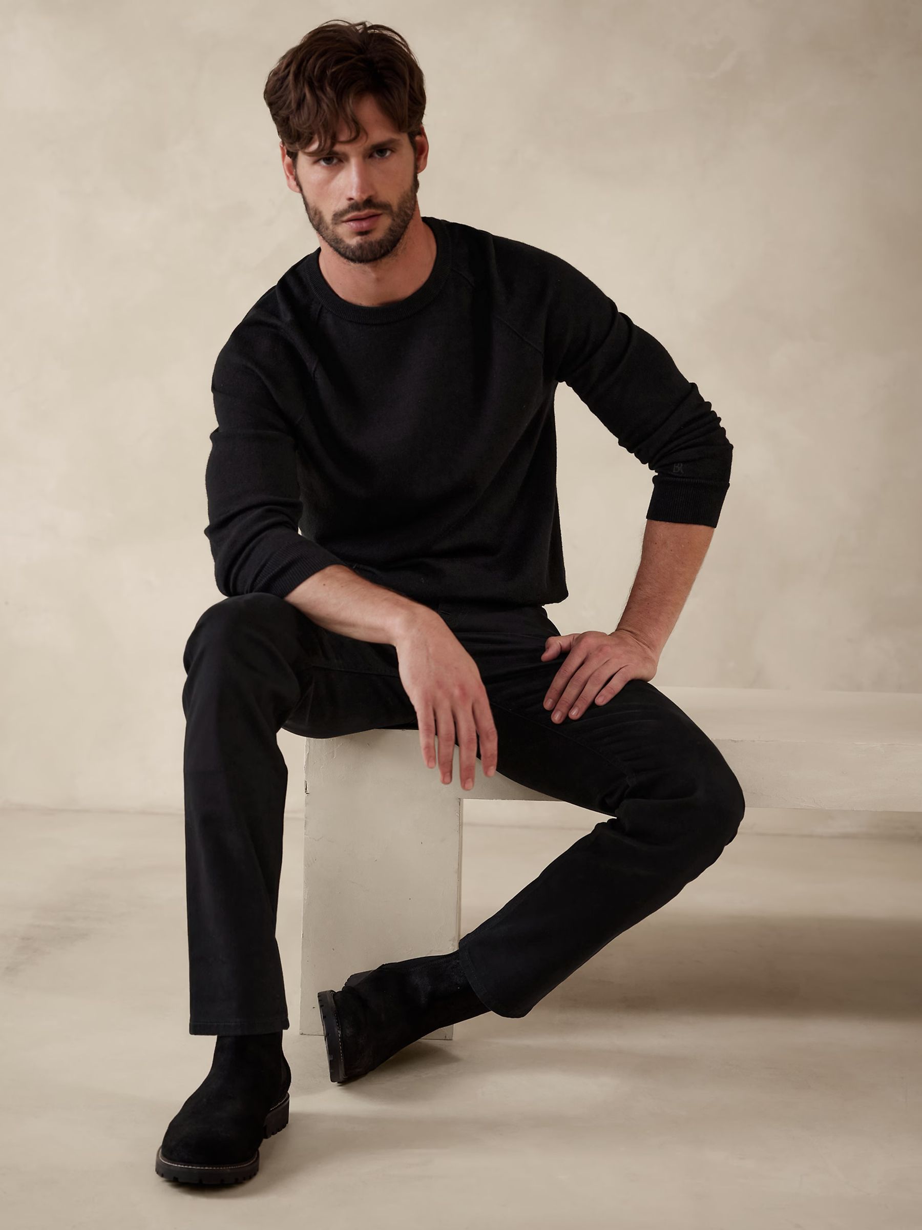 Banana Republic Black Slim Traveler Trousers 2.0 - Image 1 of 4