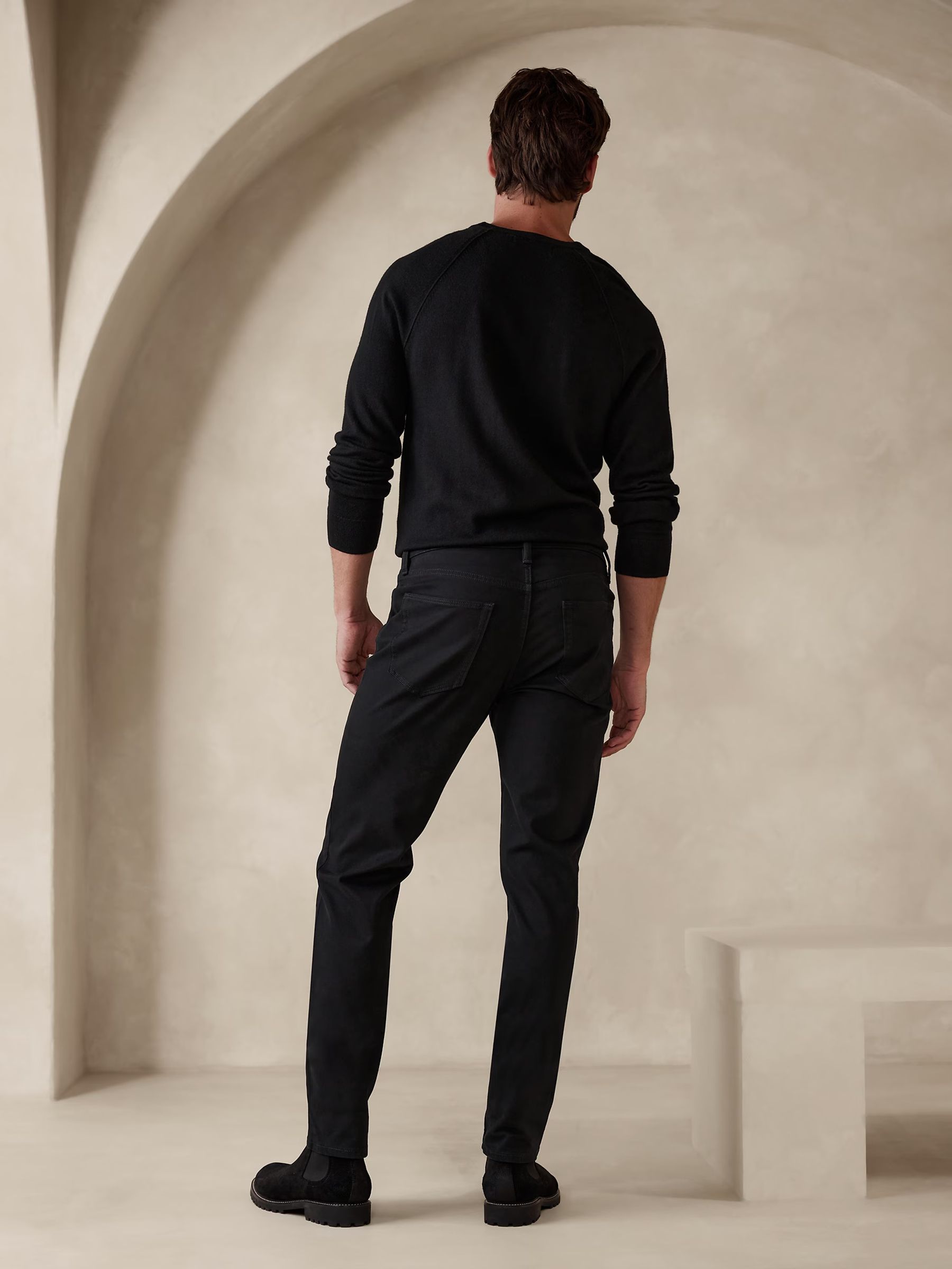 Banana Republic Black Slim Traveler Trousers 2.0 - Image 2 of 4