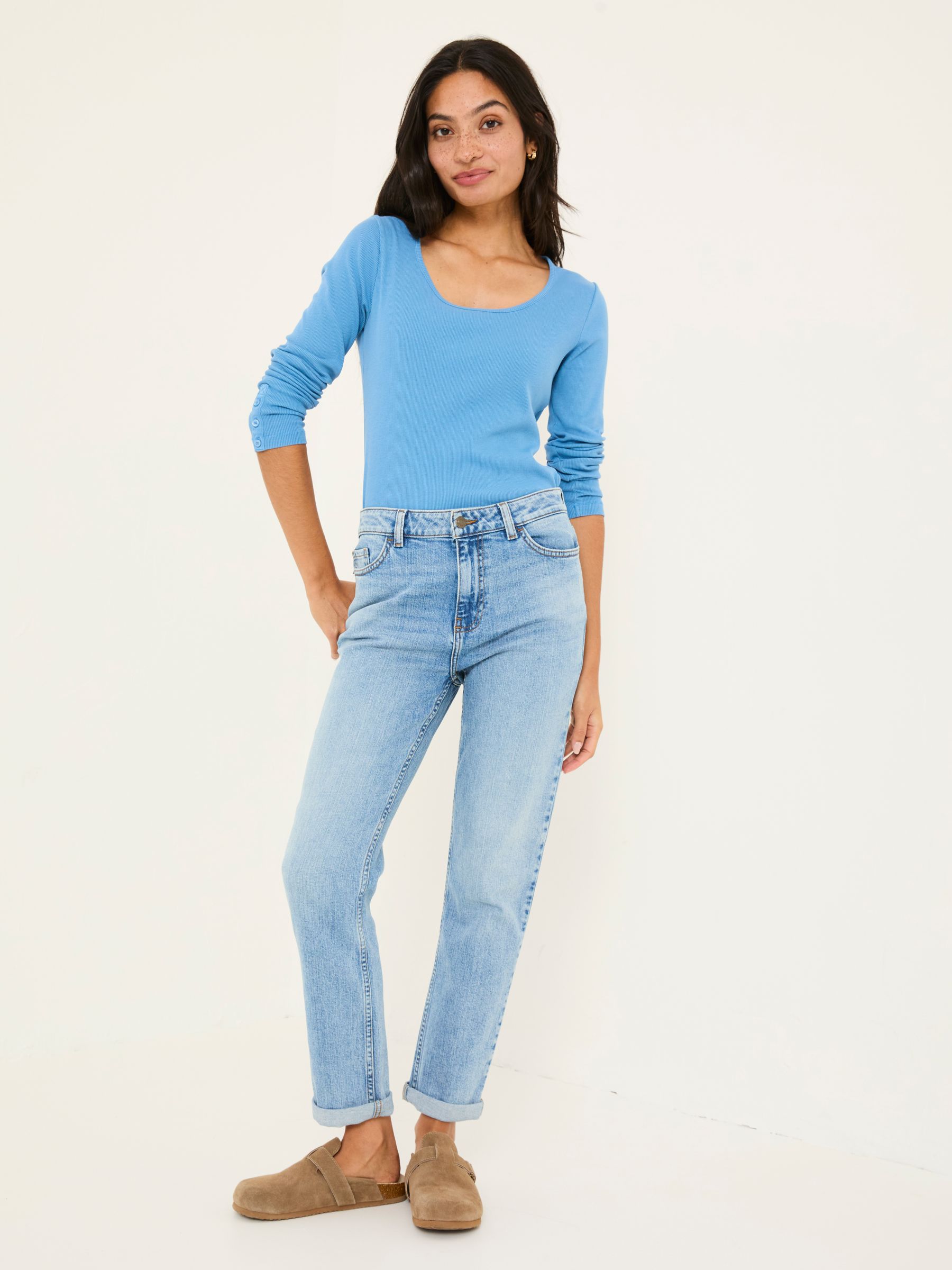 Chesham Light Blue Denim Girlfriend Jeans - Image 3 of 7